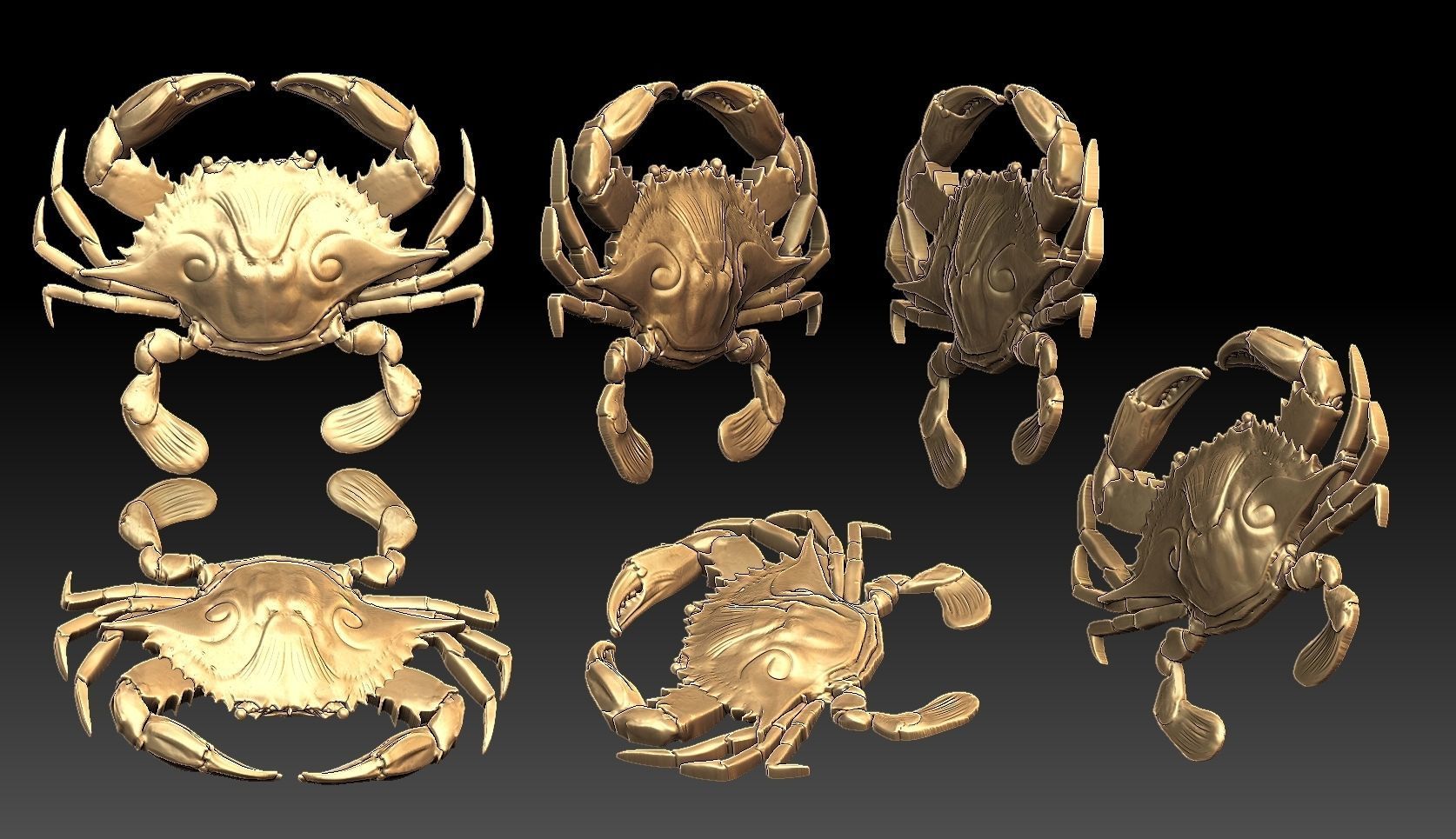 Cancer zodiac pennant  3D print model_2