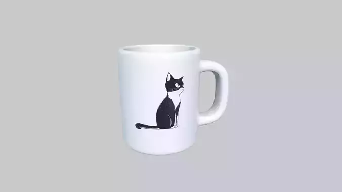 Cat Mug 3D Model