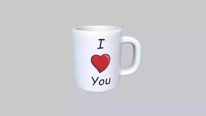 Heart Mug 3D model 