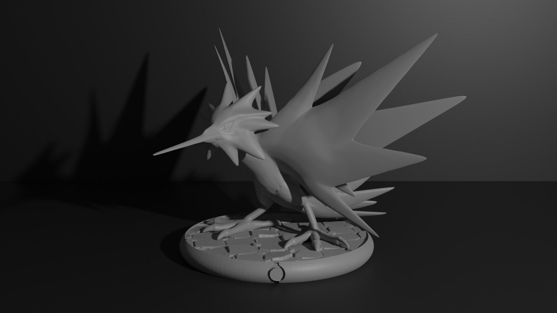 Zapdos pokemon 3D print model 3D print model_4