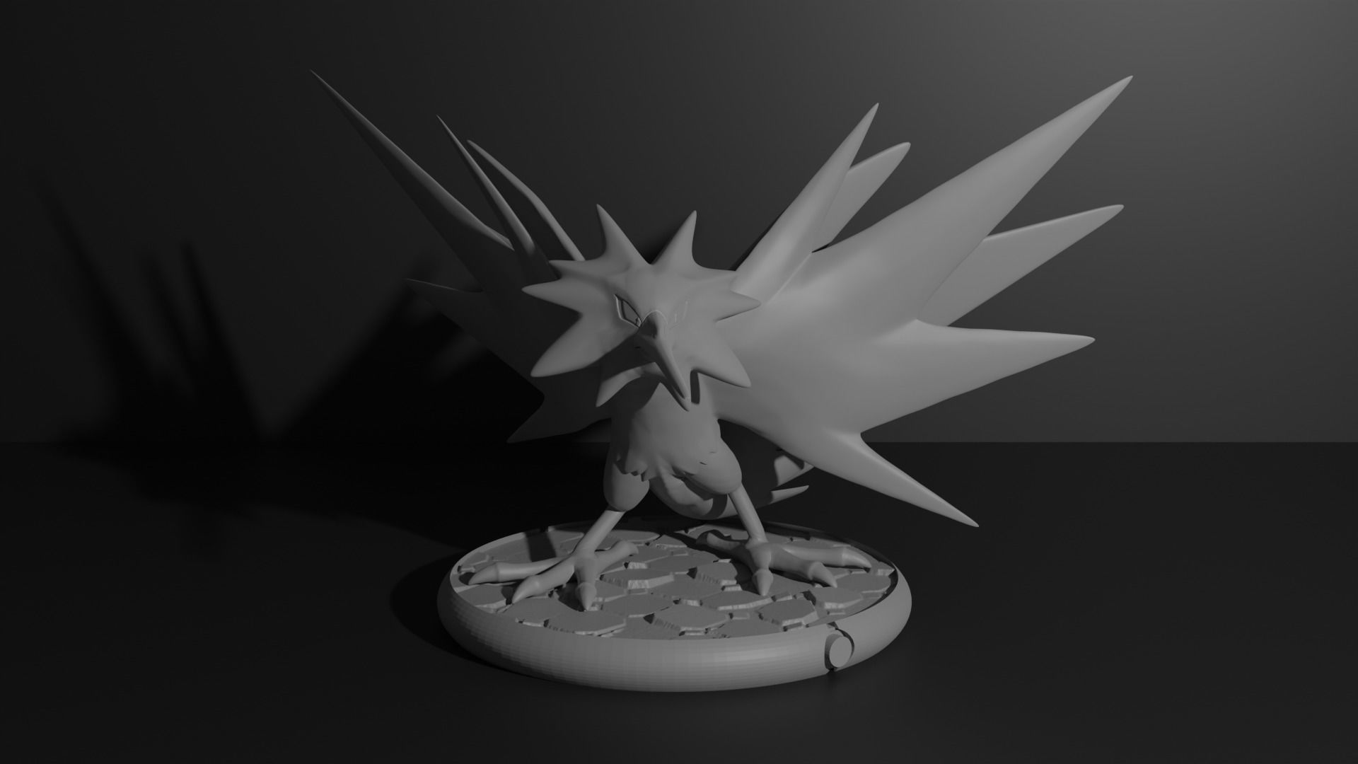 Zapdos pokemon 3D print model 3D print model_5