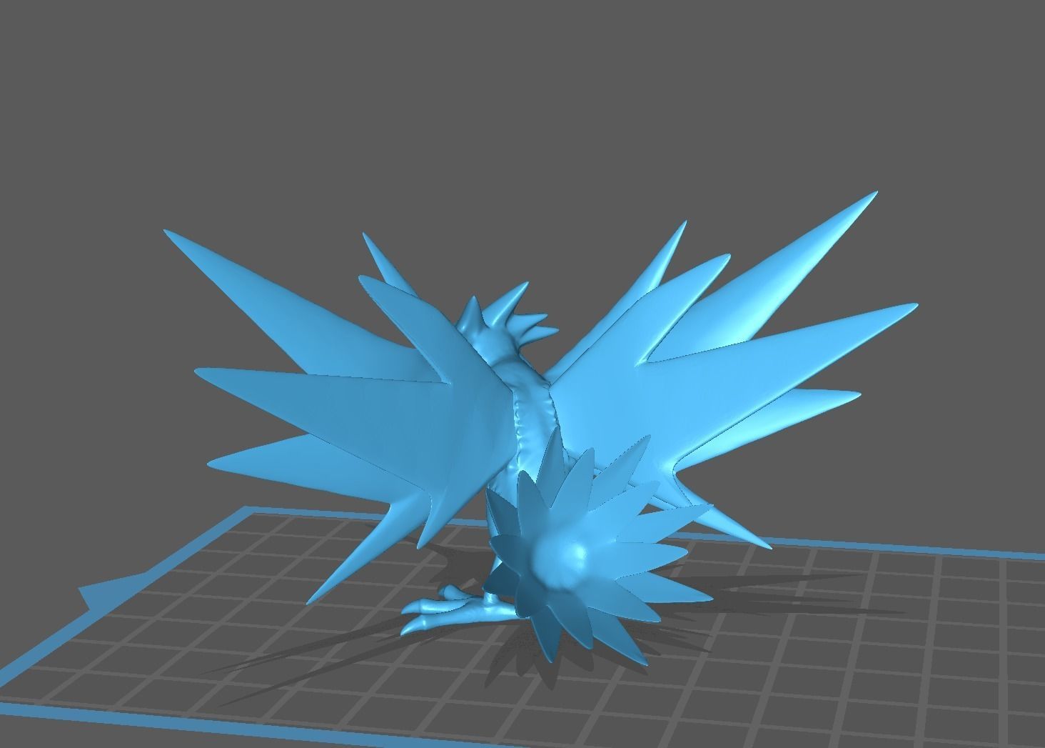 Zapdos pokemon 3D print model 3D print model_11