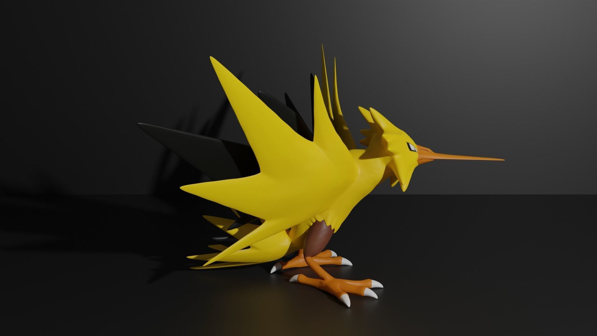 Zapdos pokemon 3D print model 3D print model_2