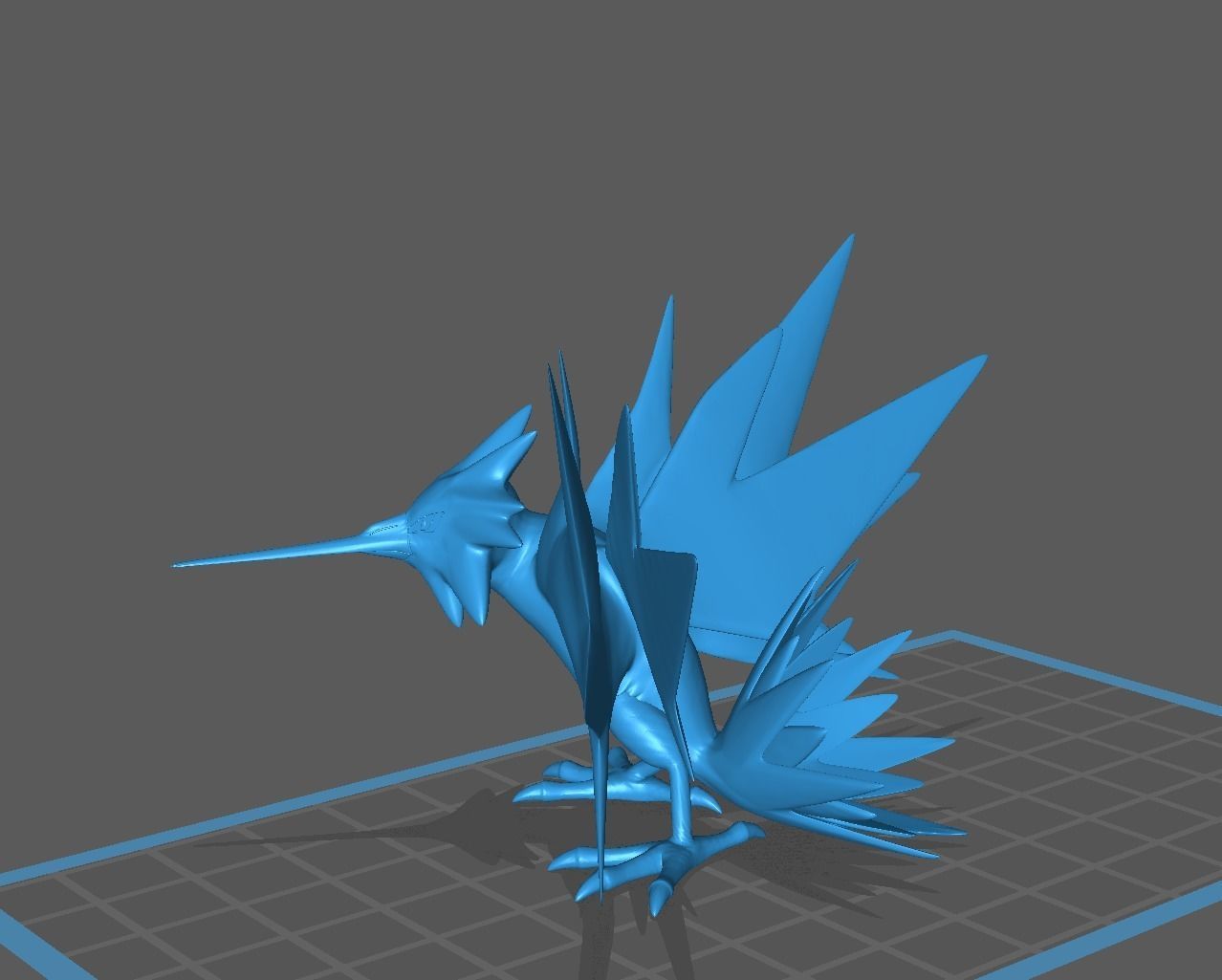 Zapdos pokemon 3D print model 3D print model_10