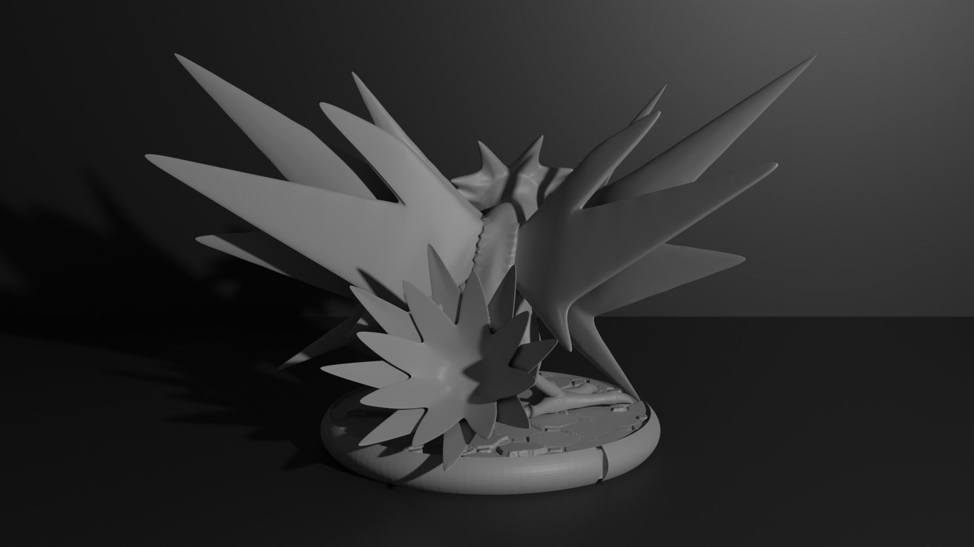Zapdos pokemon 3D print model 3D print model_7
