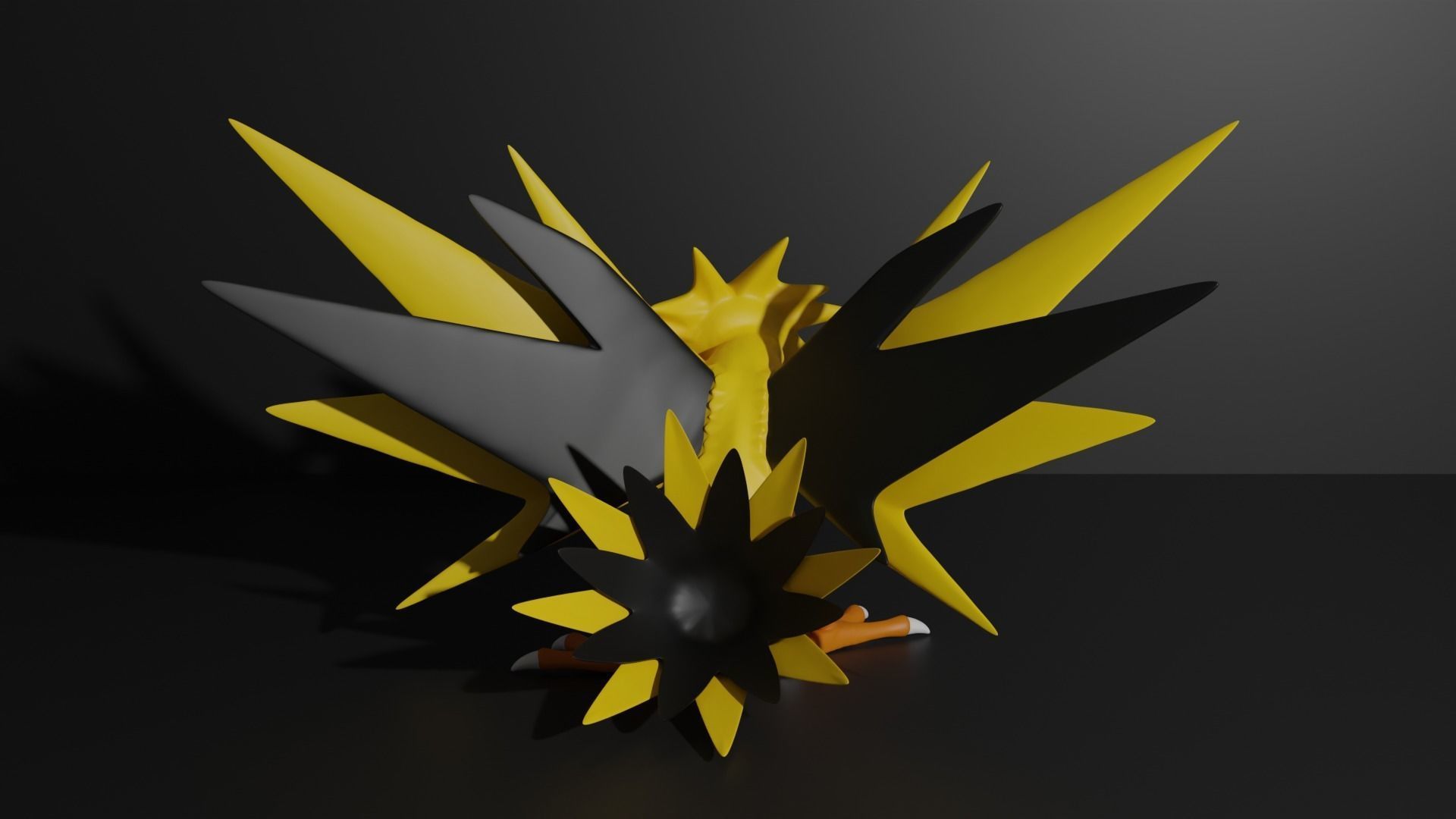 Zapdos pokemon 3D print model 3D print model_3