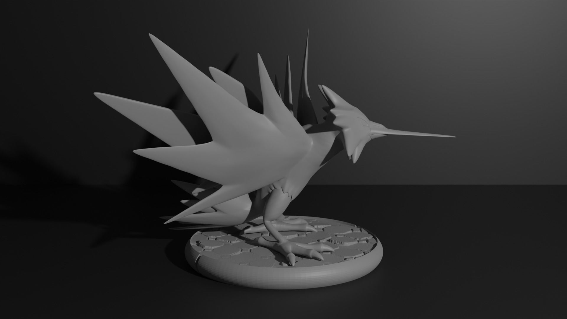 Zapdos pokemon 3D print model 3D print model_6
