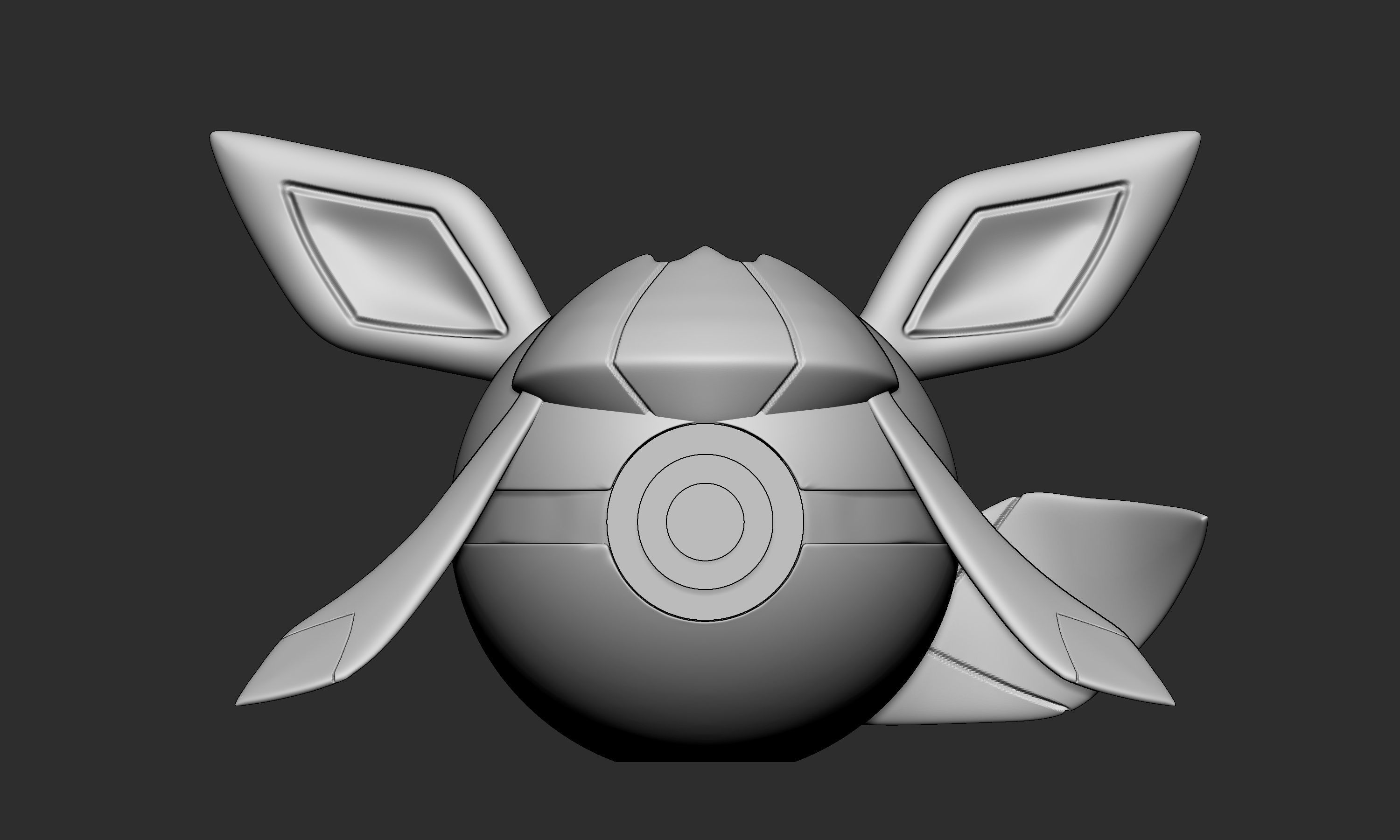 Pokemon Glaceon Pokeball 3D print model_2