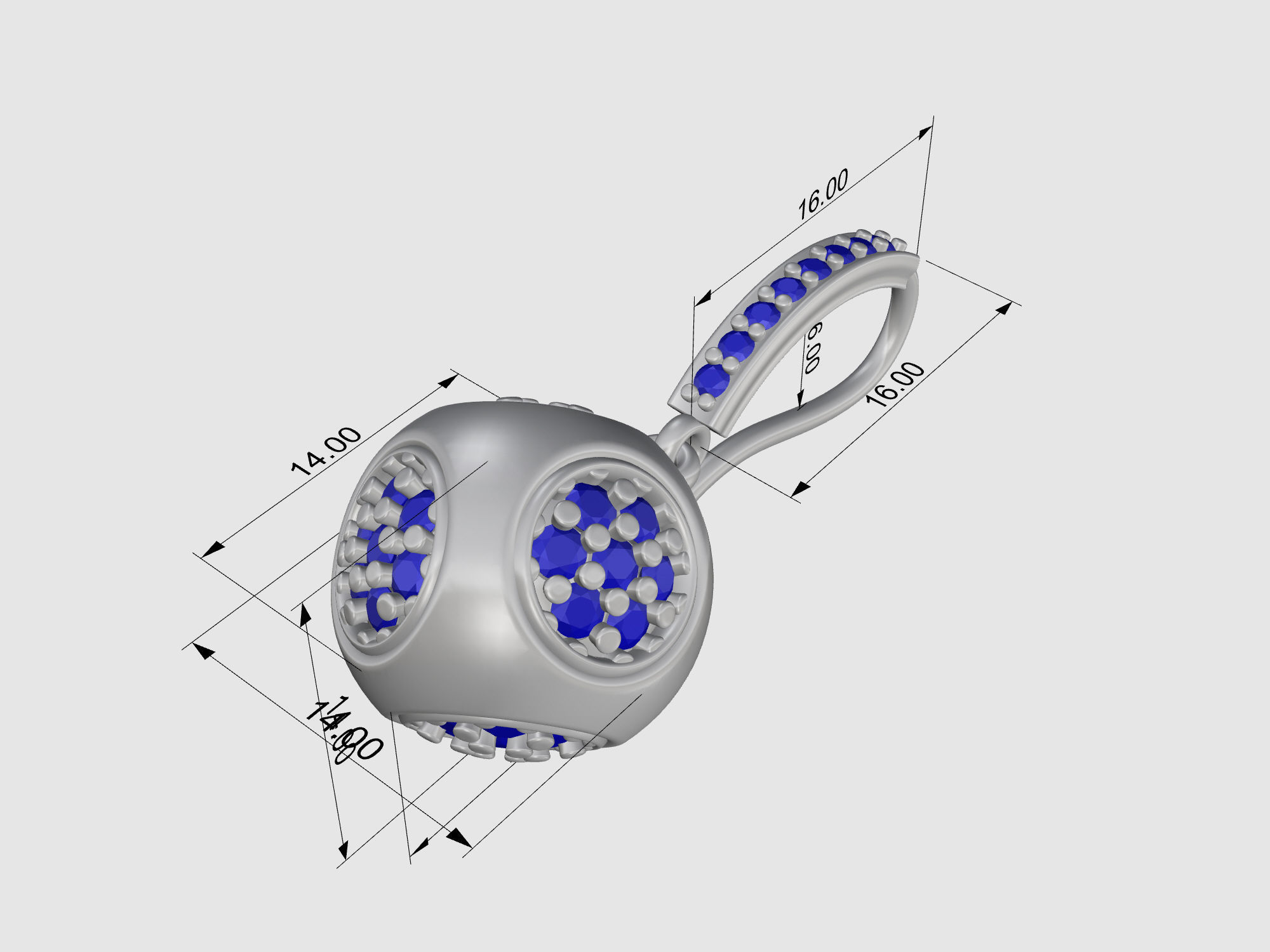 Cube of ball and Half ball Set 3D Model Collection_40