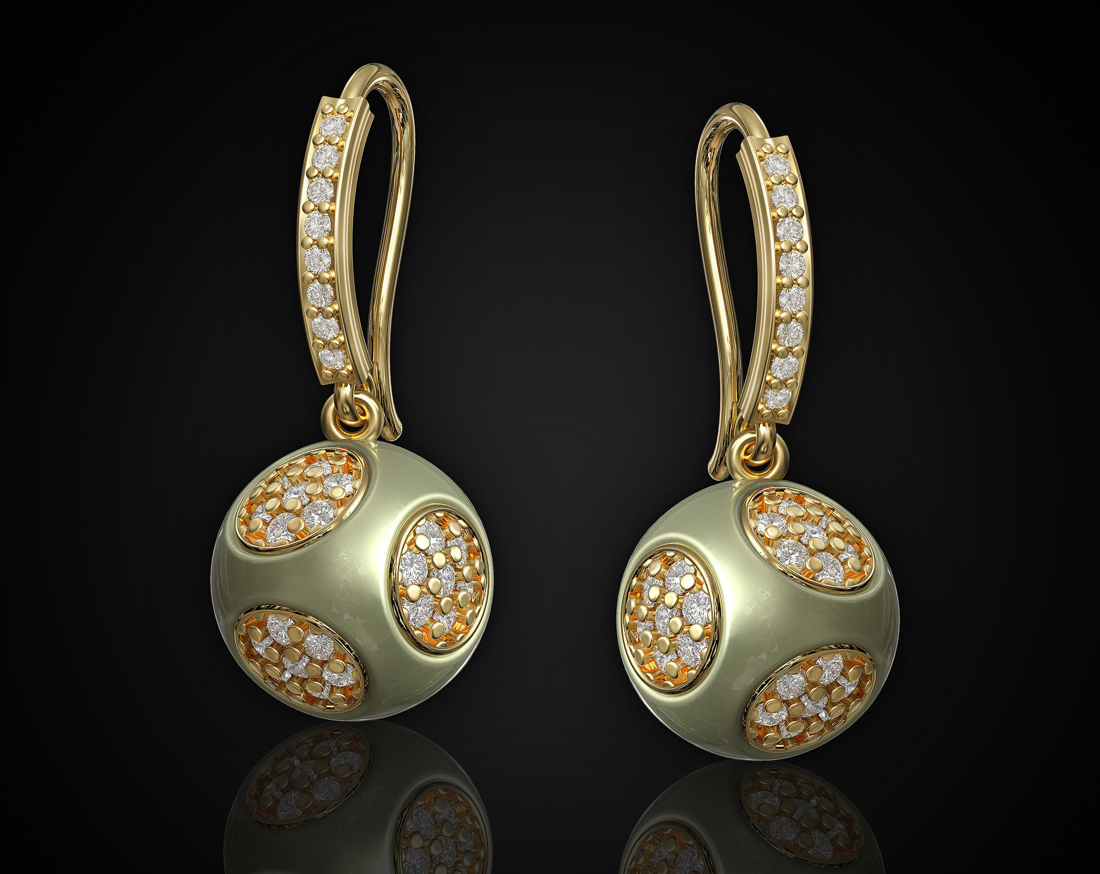 Cube of ball and Half ball Set 3D Model Collection_32