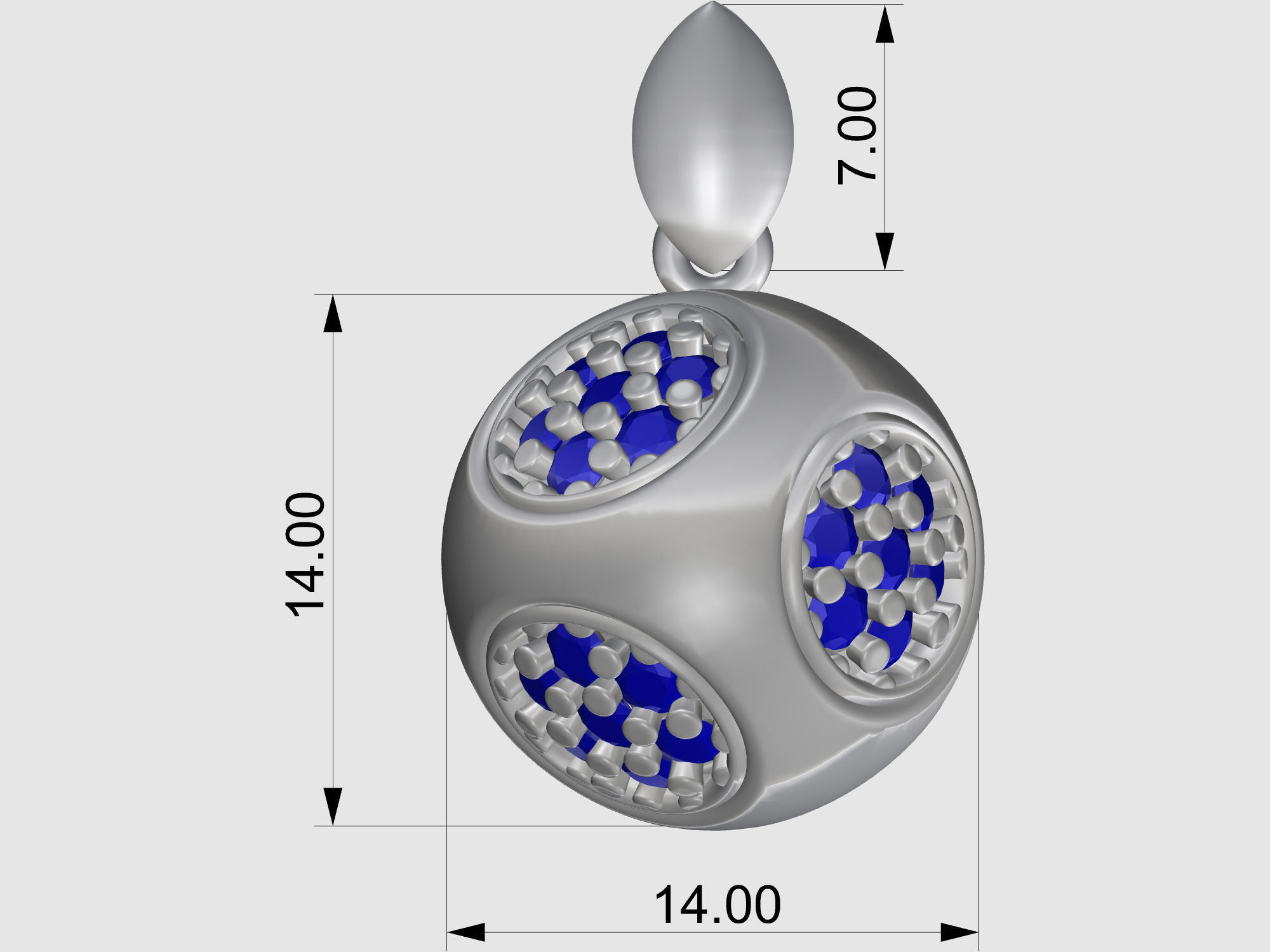 Cube of ball and Half ball Set 3D Model Collection_11