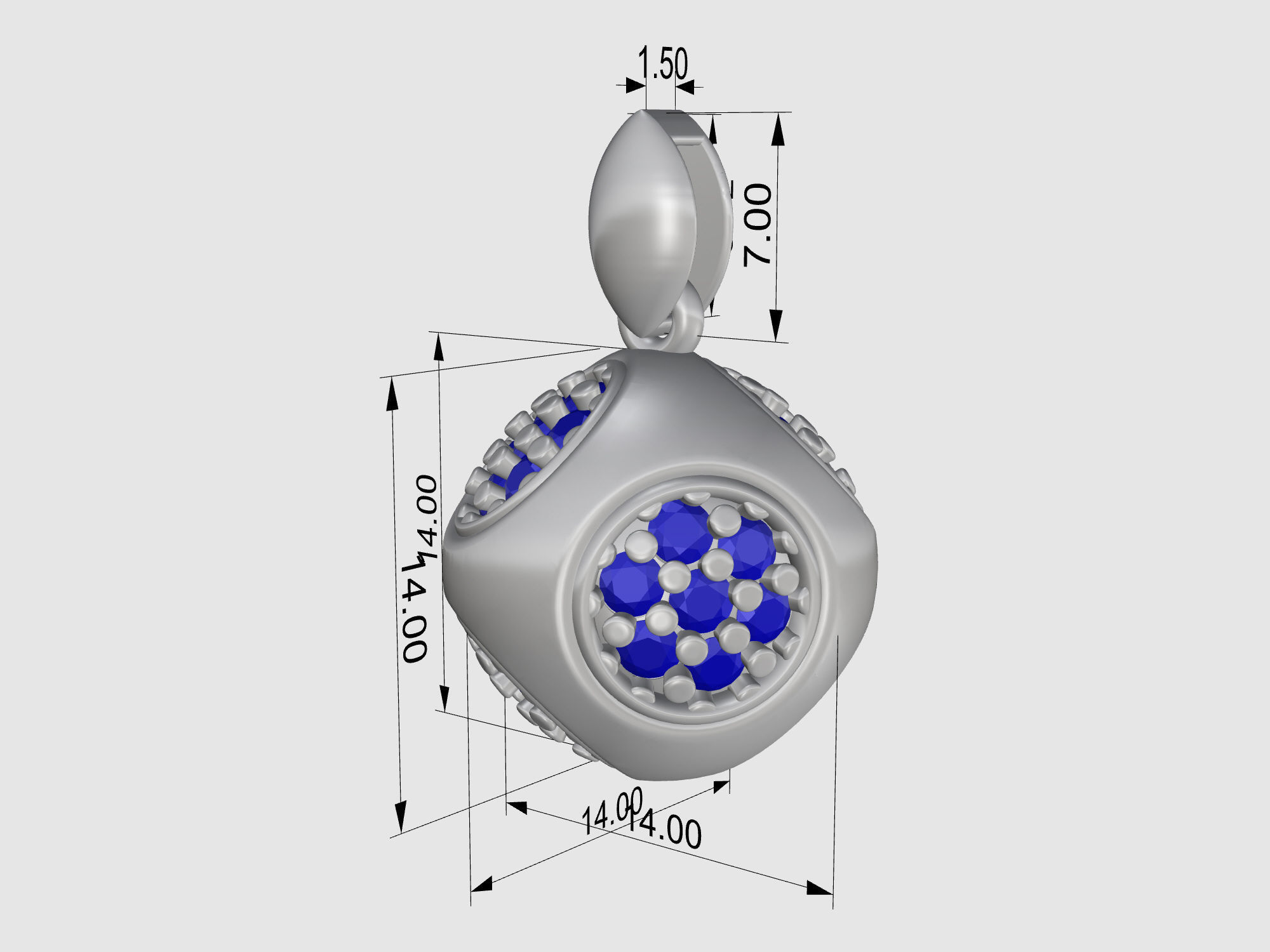 Cube of ball and Half ball Set 3D Model Collection_13