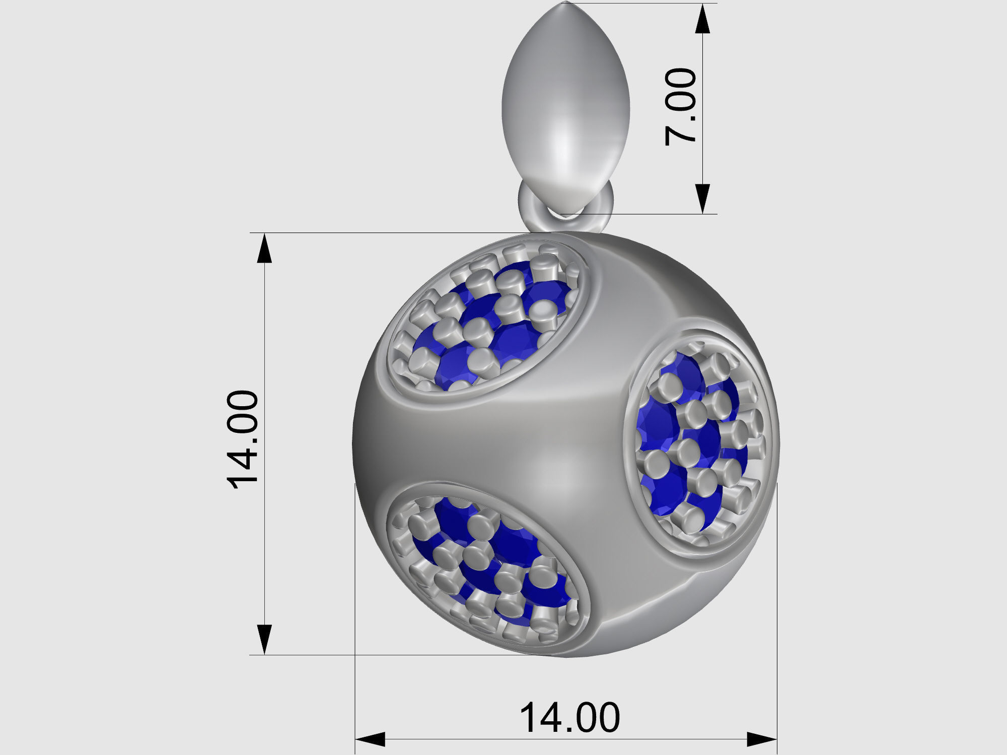 Cube of ball and Half ball Set 3D Model Collection_20