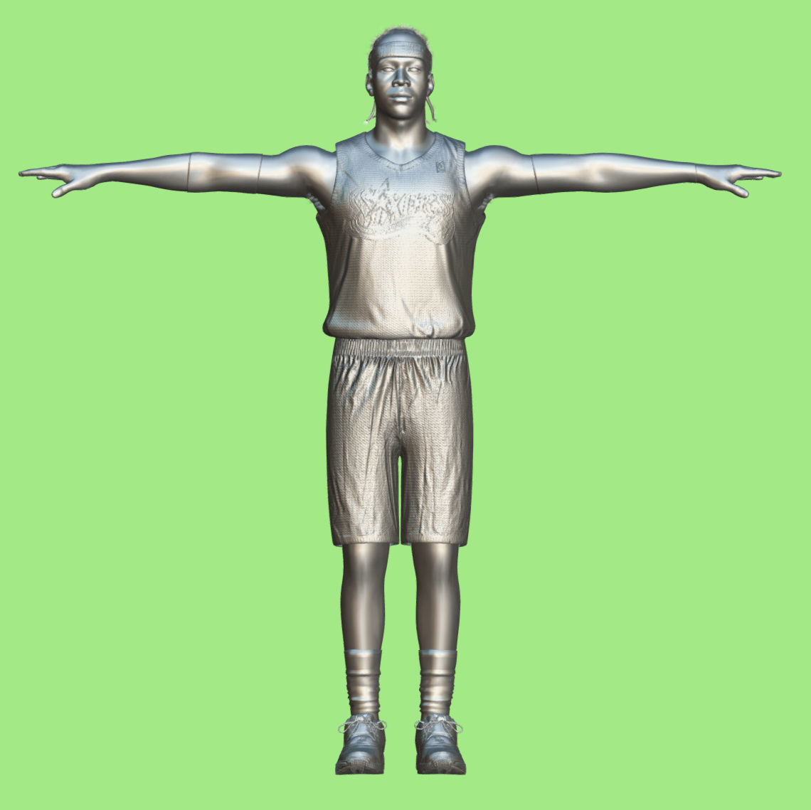 T-P Rigged Allen Iverson Philadelphia 76ers NBA 3D model_5