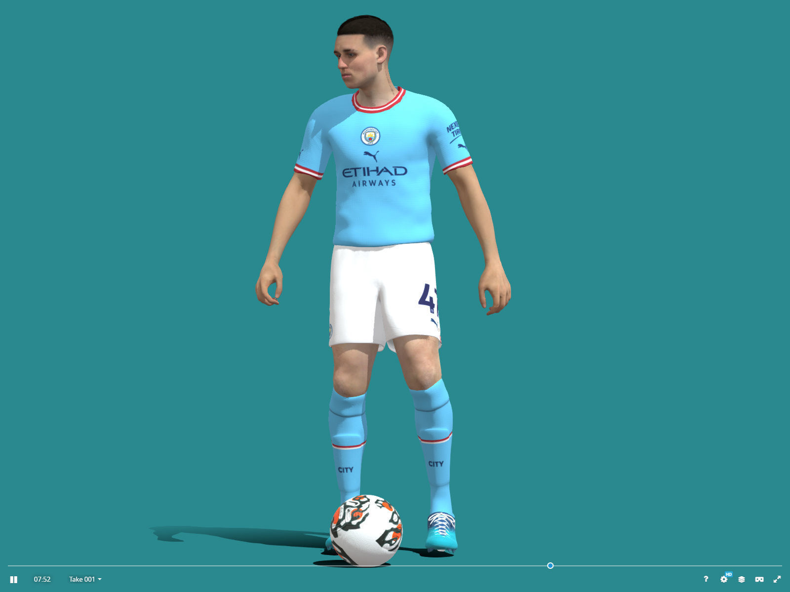 3D Rigged Phil Foden Manchester City  3D model_2