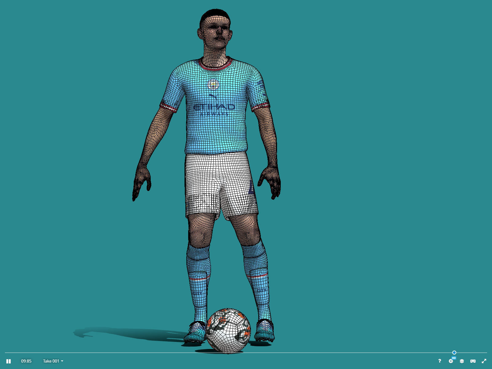 3D Rigged Phil Foden Manchester City  3D model_4