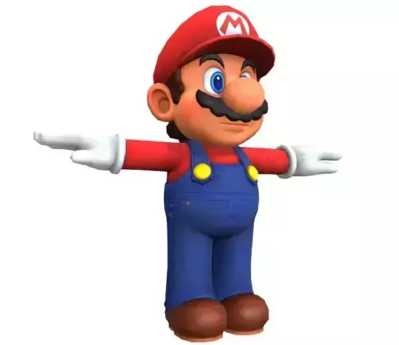 super mario model Low-poly 3D model