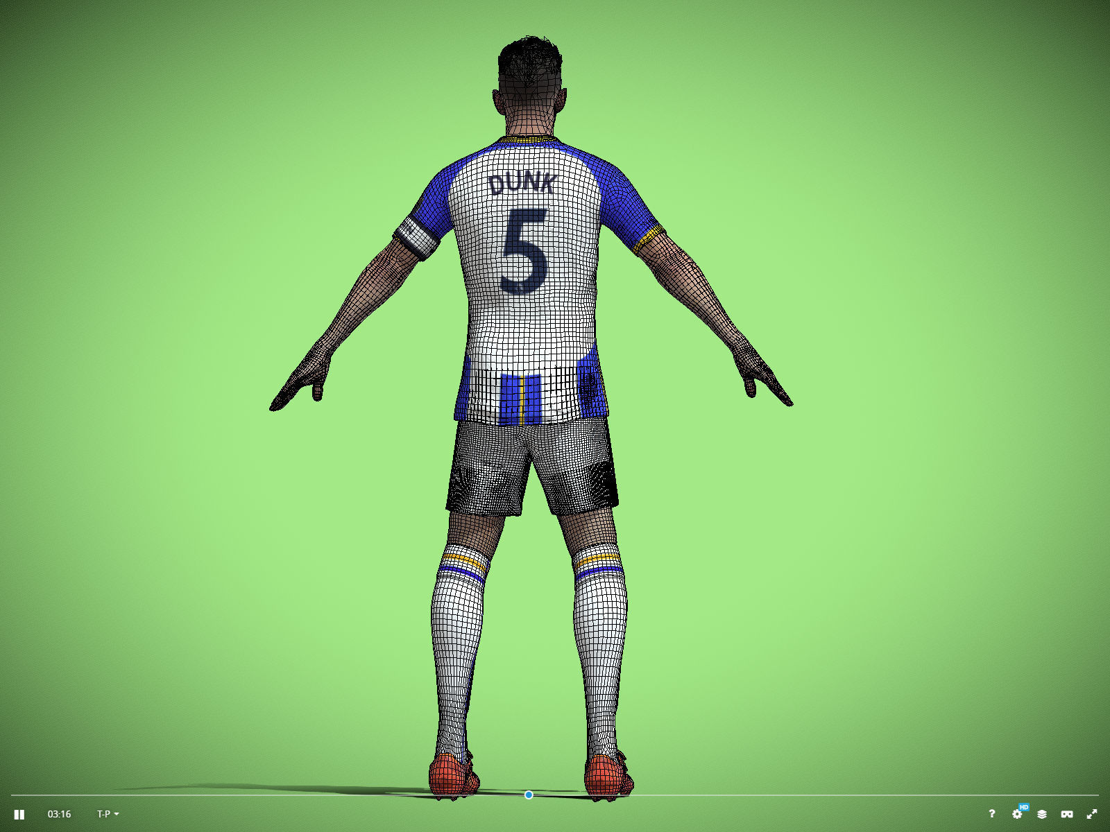 T-P Rigged Lewis Dunk Brighton and Hove Albion 3D model_4