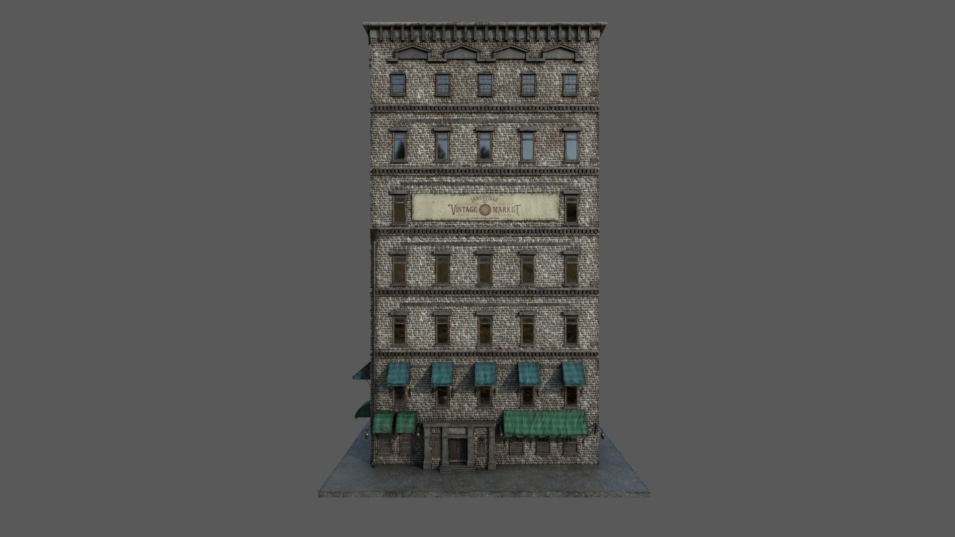 6 -10 Old New york buildings Antique store  1930  3D model_1