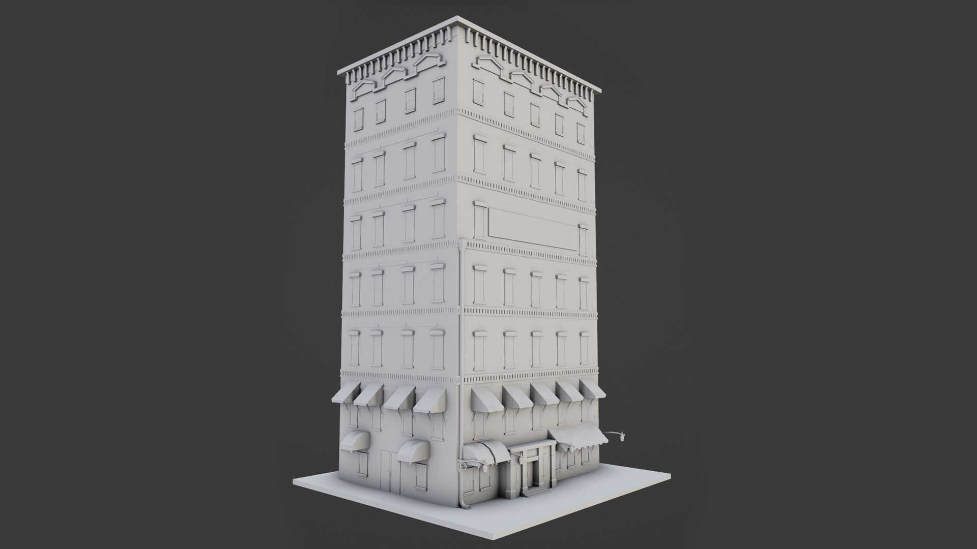 6 -10 Old New york buildings Antique store  1930  3D model_7