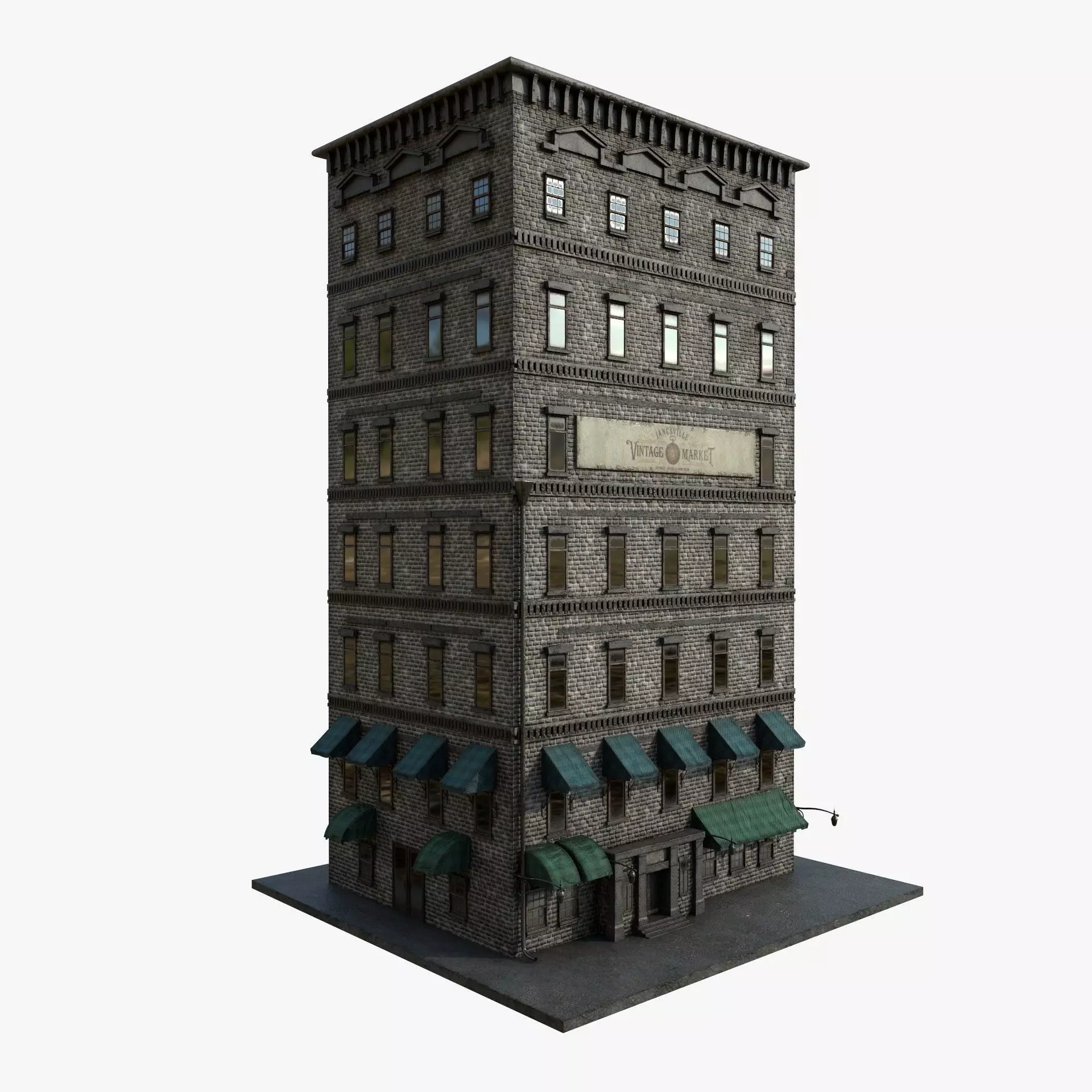 6 -10 Old New york buildings Antique store  1930  3D model_0