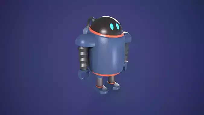 Robot Low poly for games and vr ar app Free low-poly 3D model