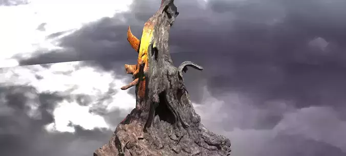 Medieval Witches Hollow Tree Tower 7 3D model