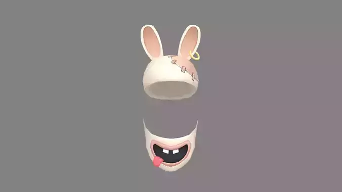 Cartoon doll rabbit mask decoration