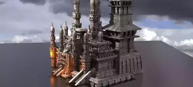 Floating Kings desert Temple 