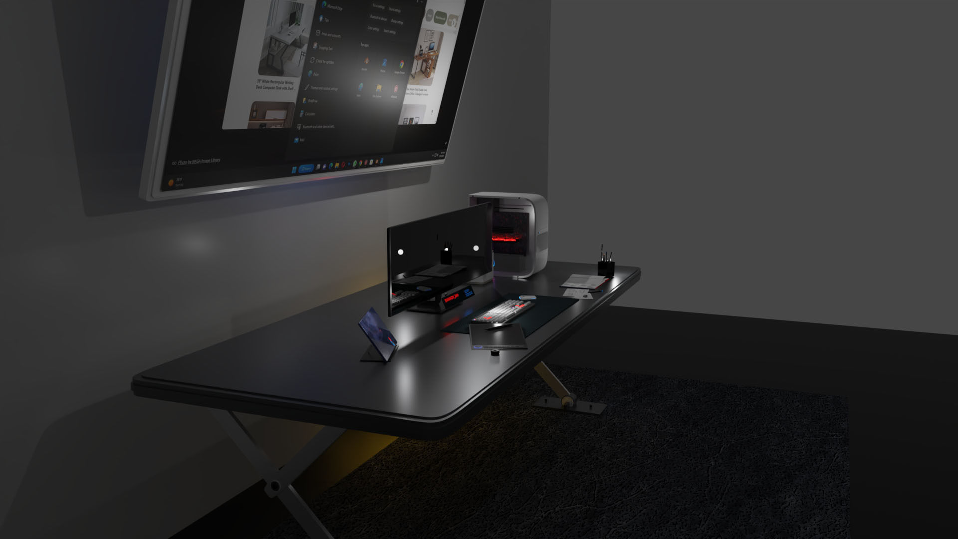 3D MODLE camera on table Low-poly 3D model_11