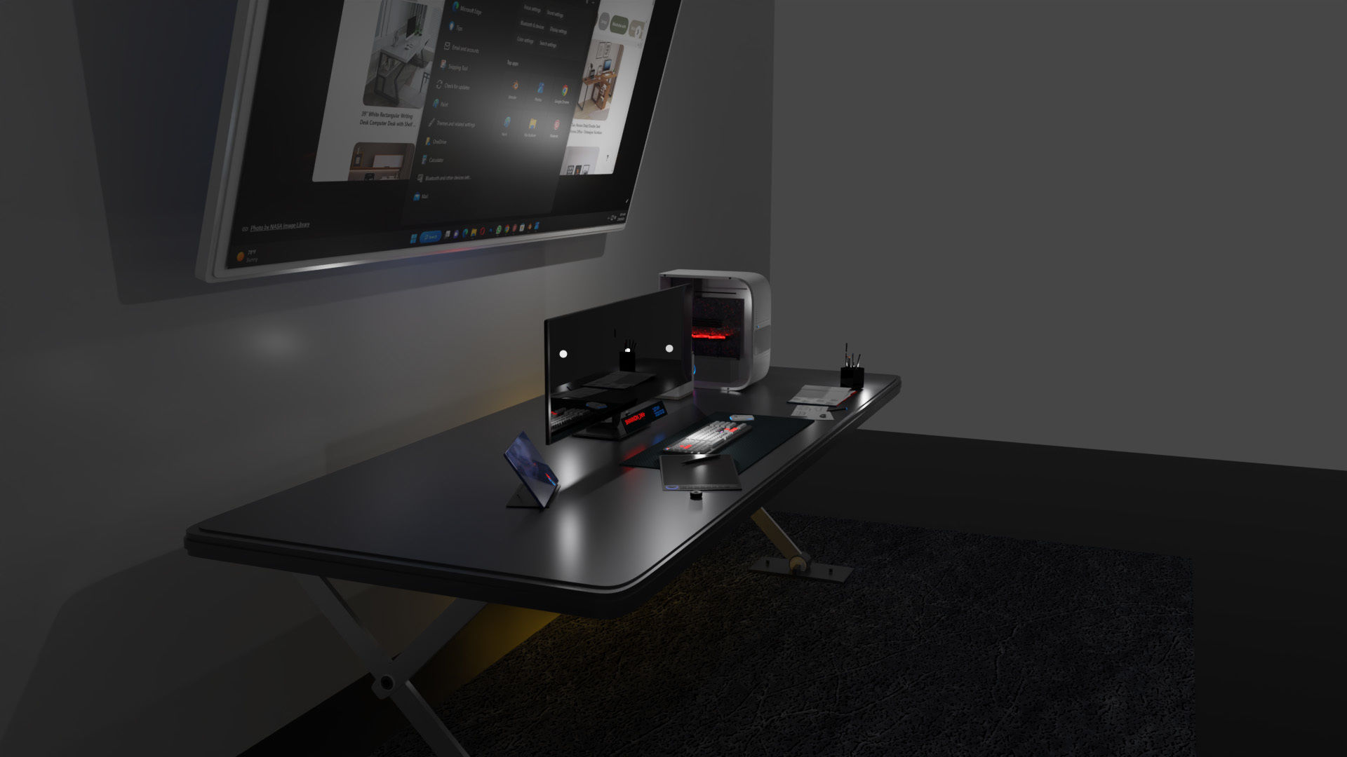 3D MODLE camera on table Low-poly 3D model_17