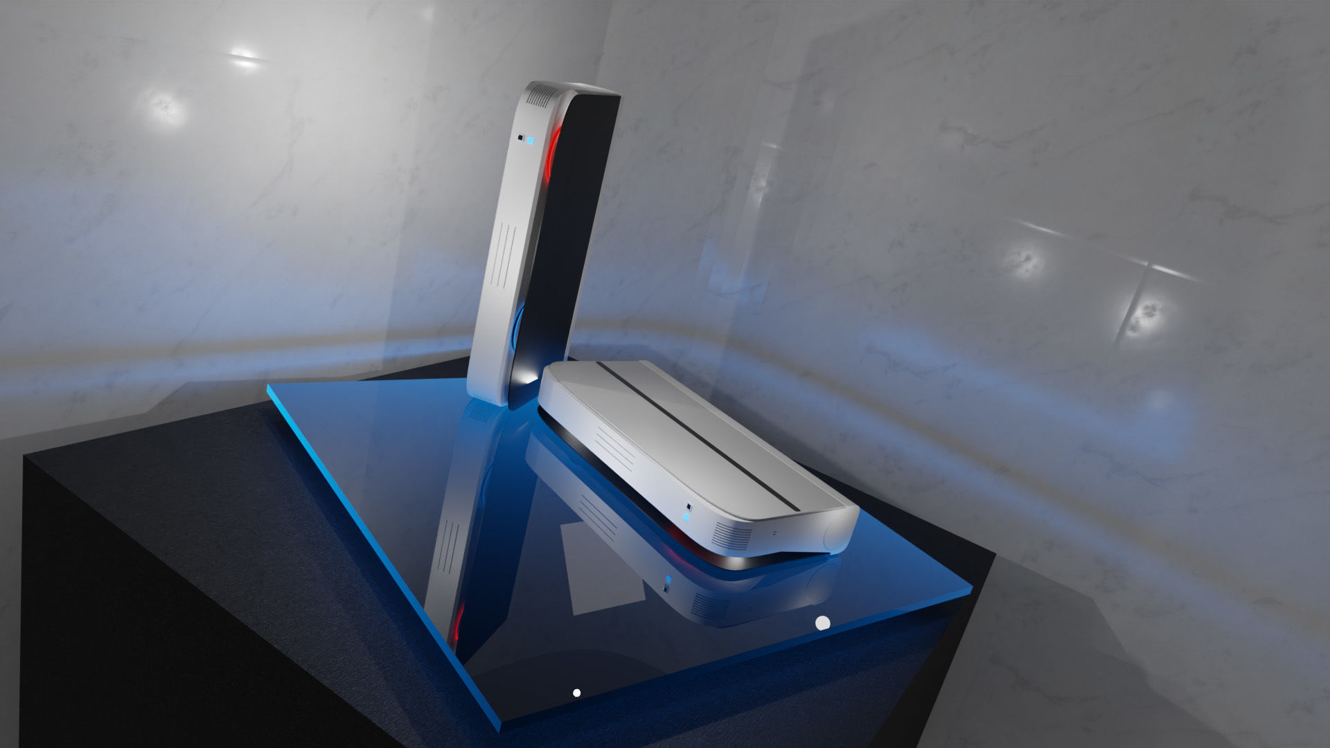 3D MODLE camera on table Low-poly 3D model_1