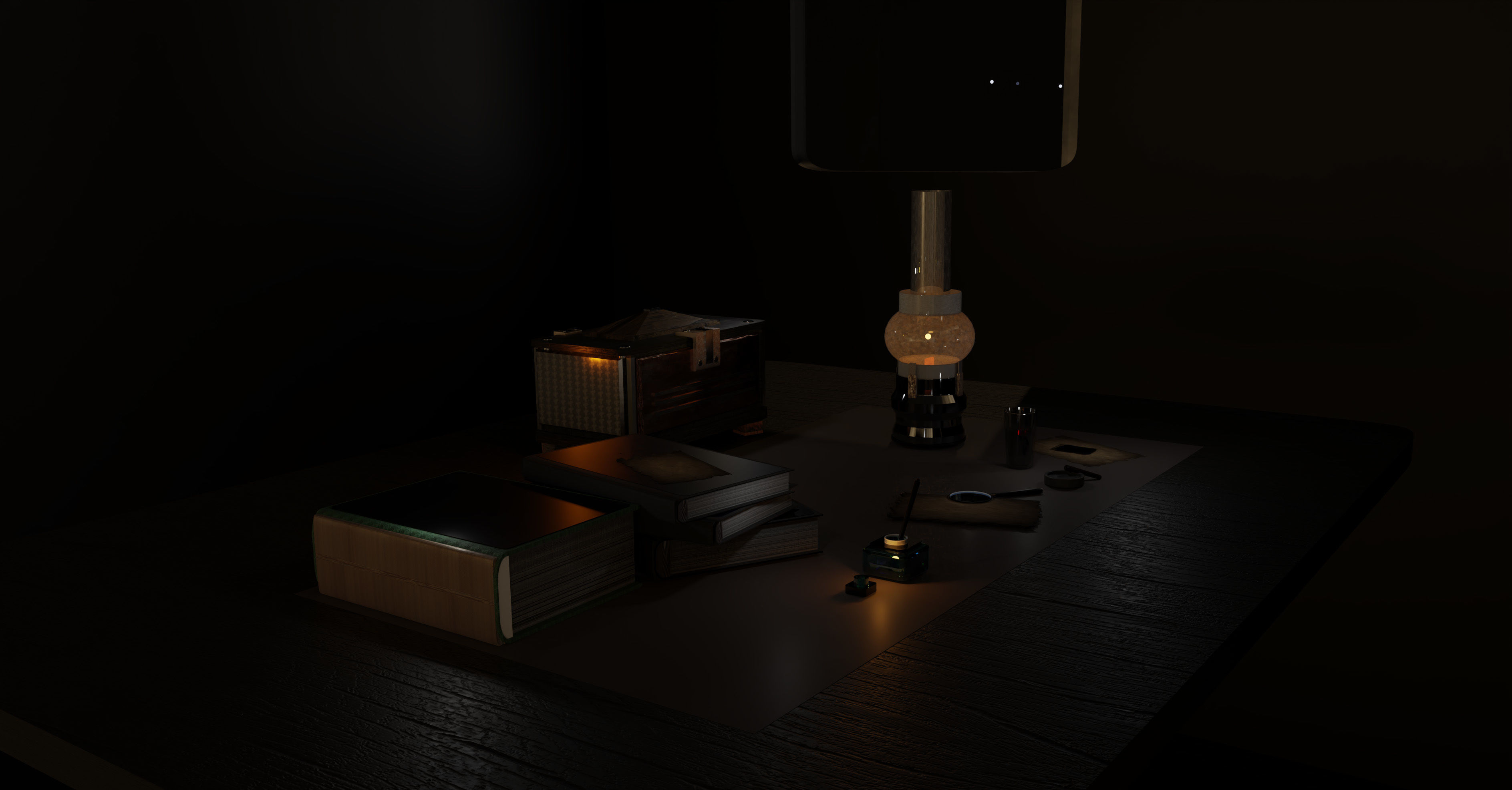 3D MODLE camera on table Low-poly 3D model_4