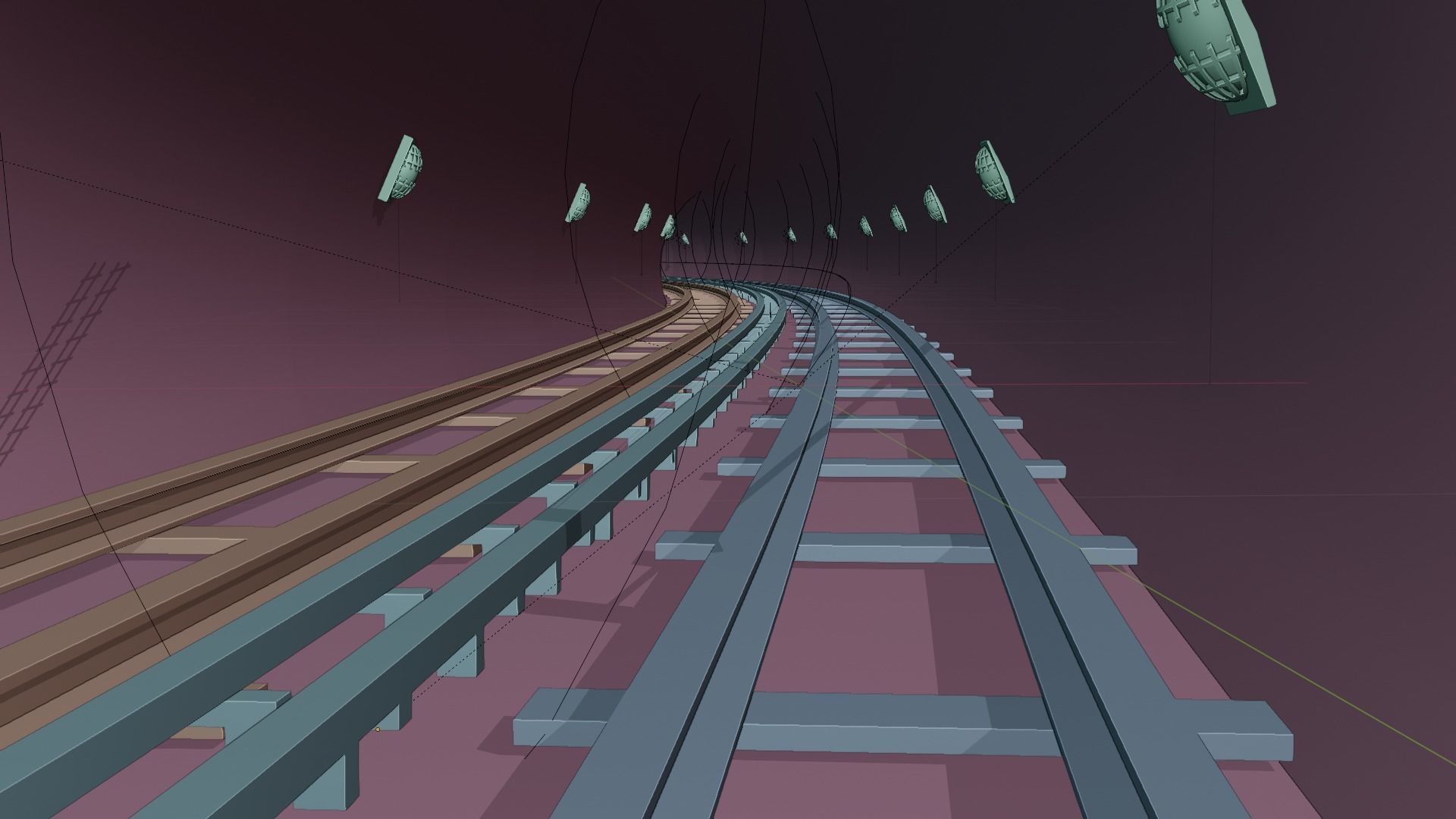 Underground Subway Scene in Blender v1 3D model_1