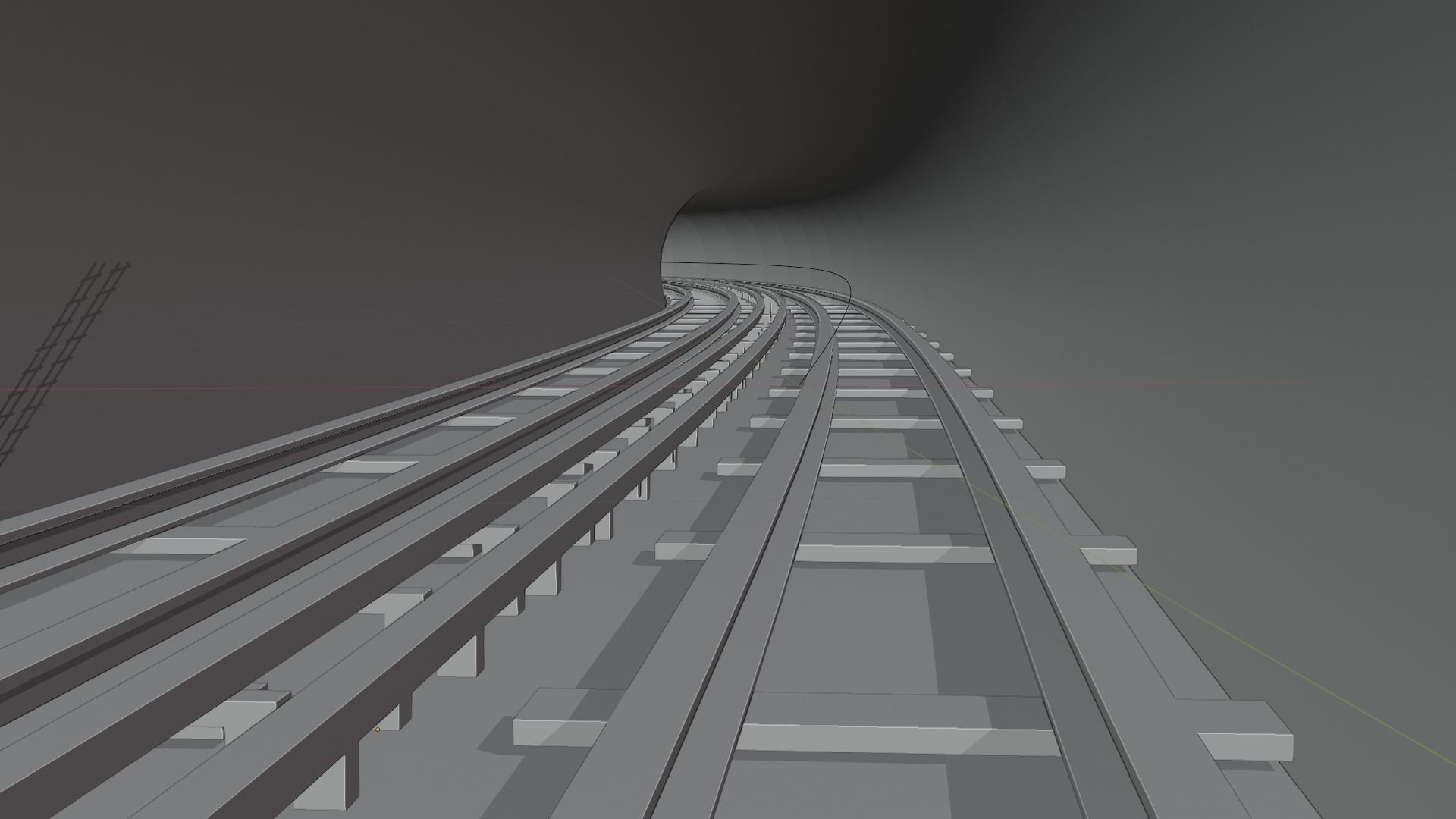 Underground Subway Scene in Blender v1 3D model_2