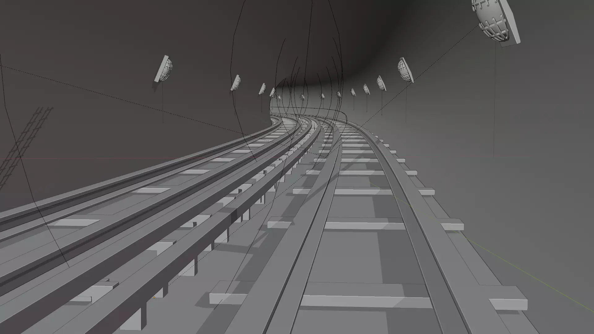 Underground Subway Scene in Blender v1 3D model_0