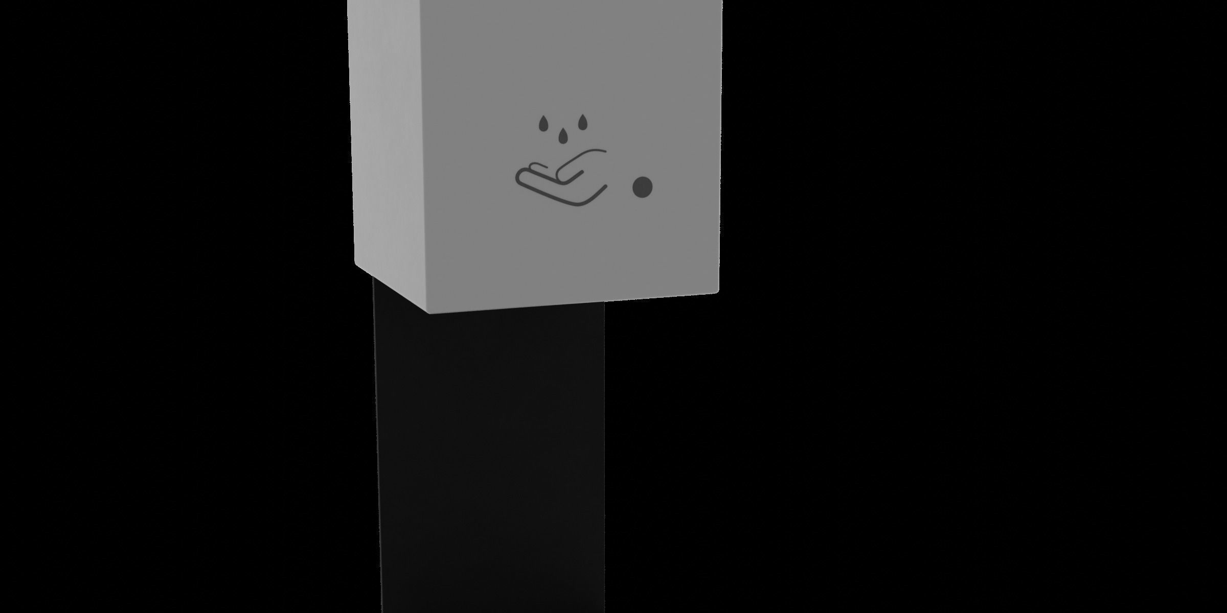 Touchless Power Mist Feature Floor Stand Hand Sanitizer 3D model_5