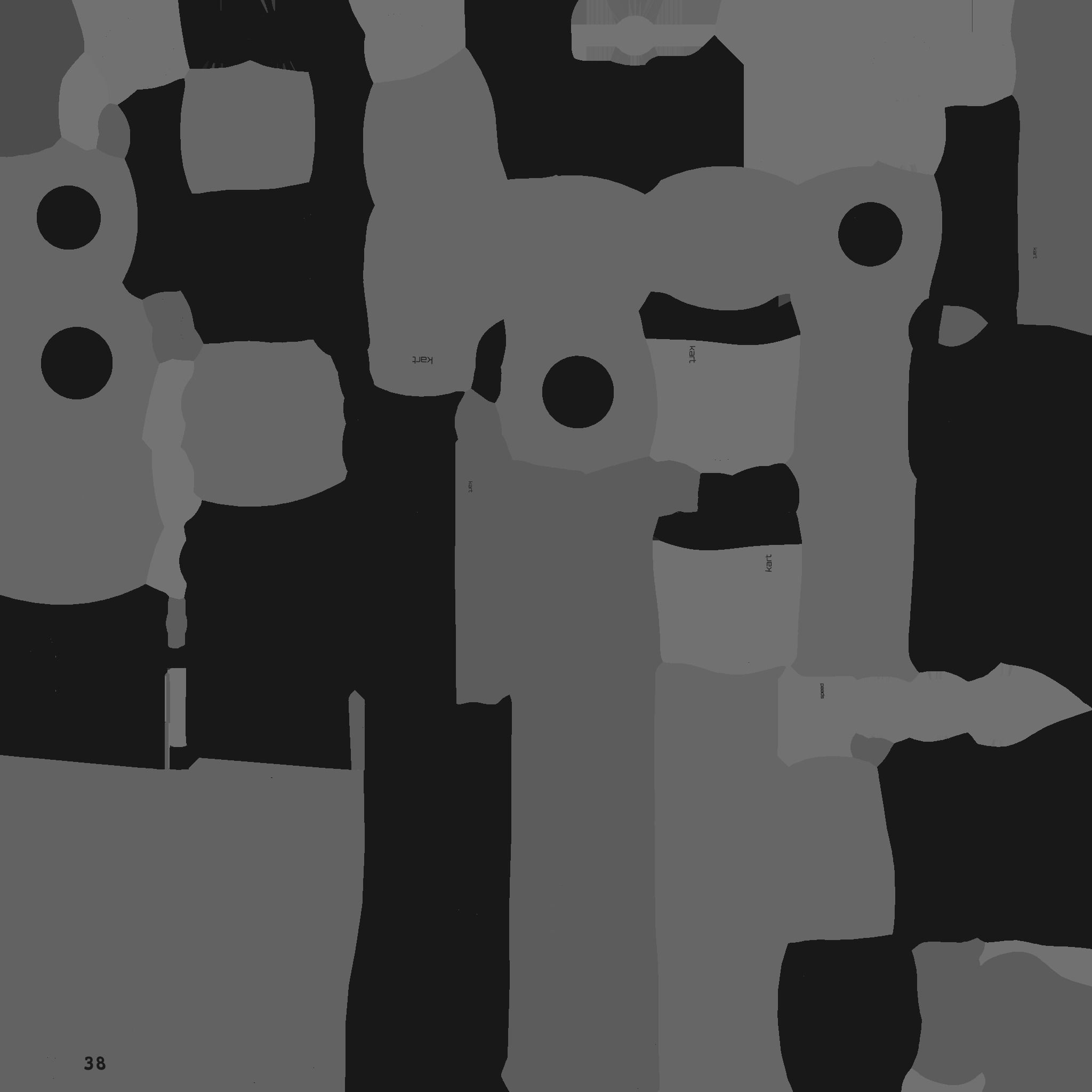 Cartoon Kart I01 Red - Vehicle Racing Design Low-poly 3D model_29