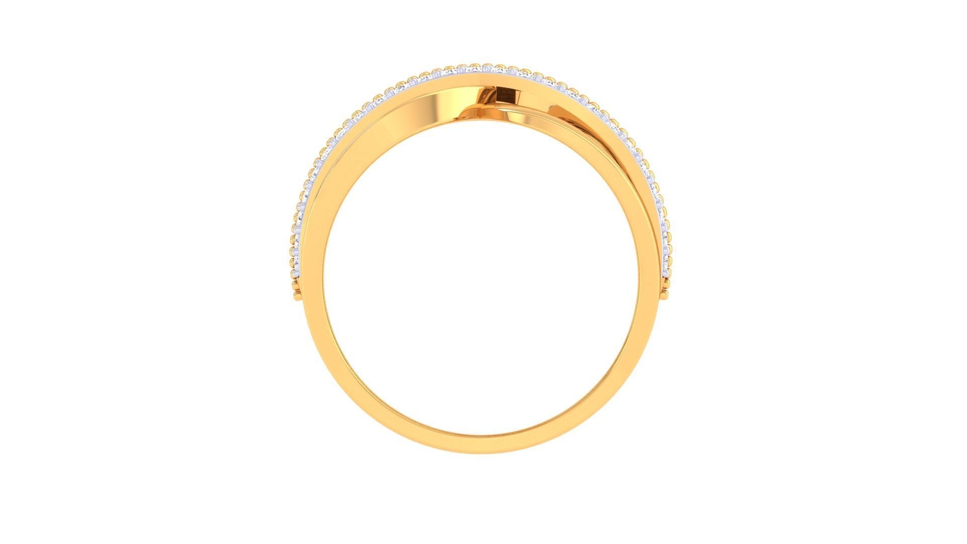 Fancy Stylish Three Band Ring 3dm STL OBJ FBX Renders Details 3D print model_4