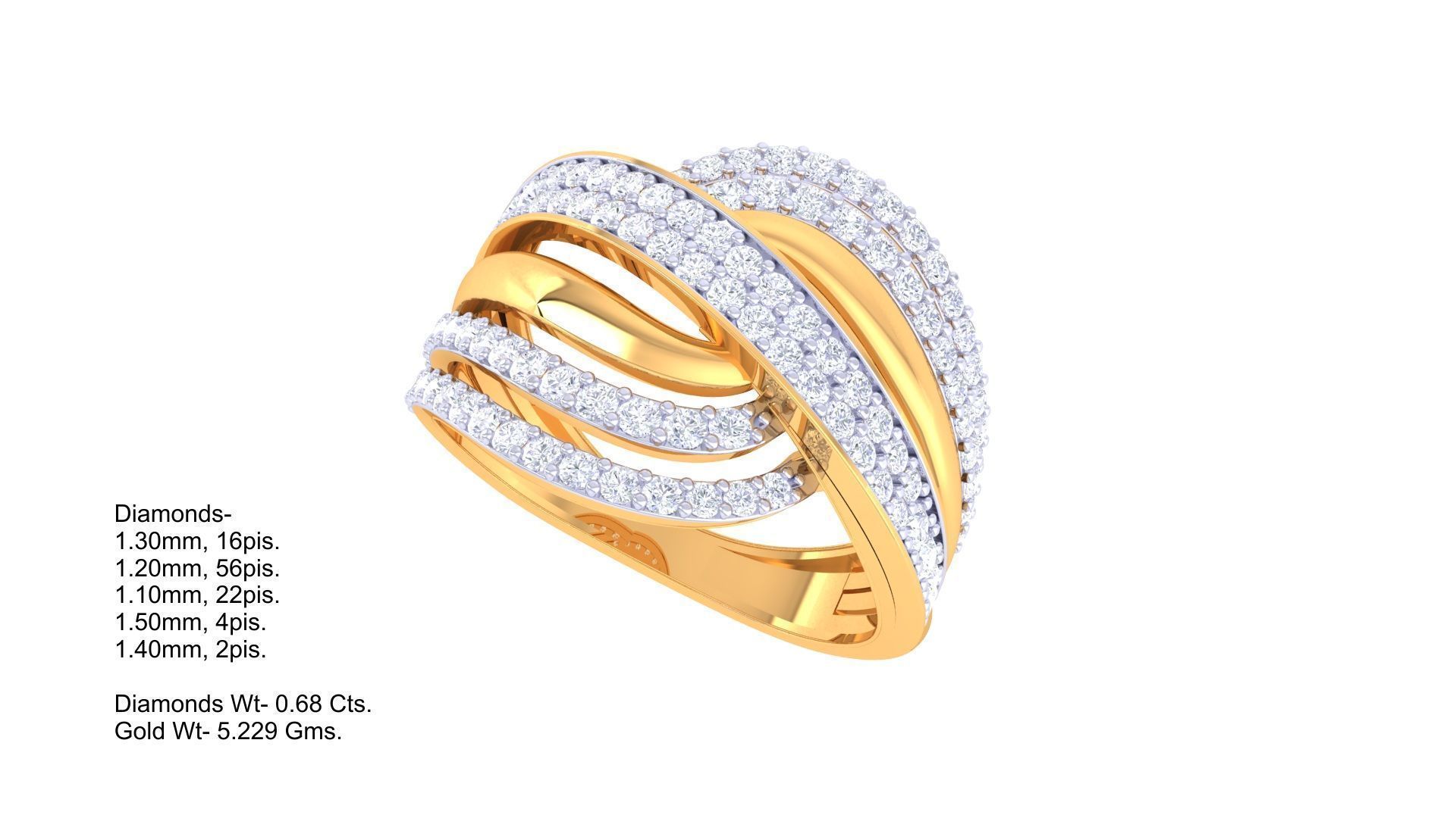 Fancy Stylish Ring 3dm STL OBJ FBX Renders Details 3D print model_1