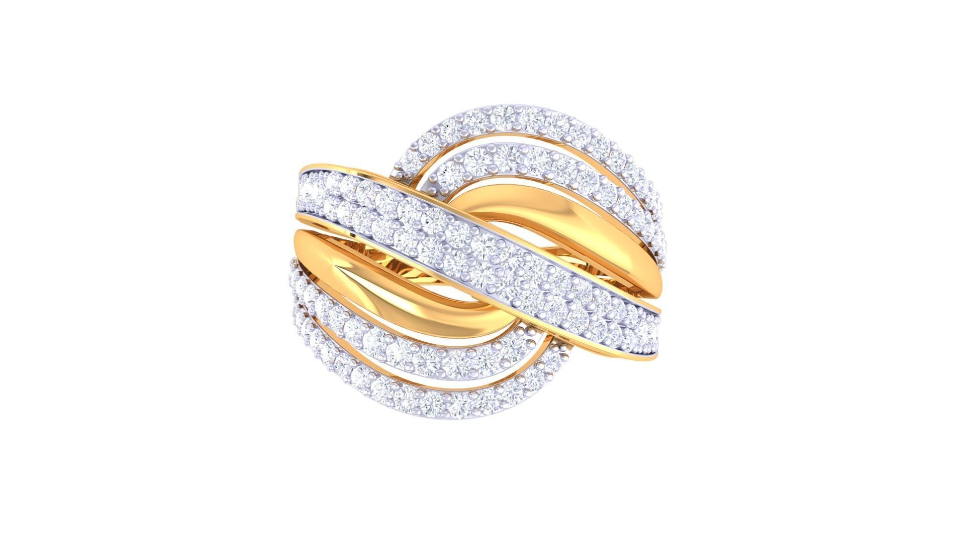 Fancy Stylish Ring 3dm STL OBJ FBX Renders Details 3D print model_3