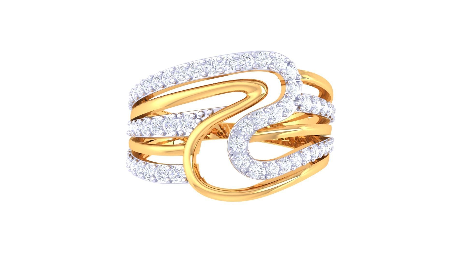 Fancy Stylish Ring 3dm STL OBJ FBX Renders Details 3D print model_3