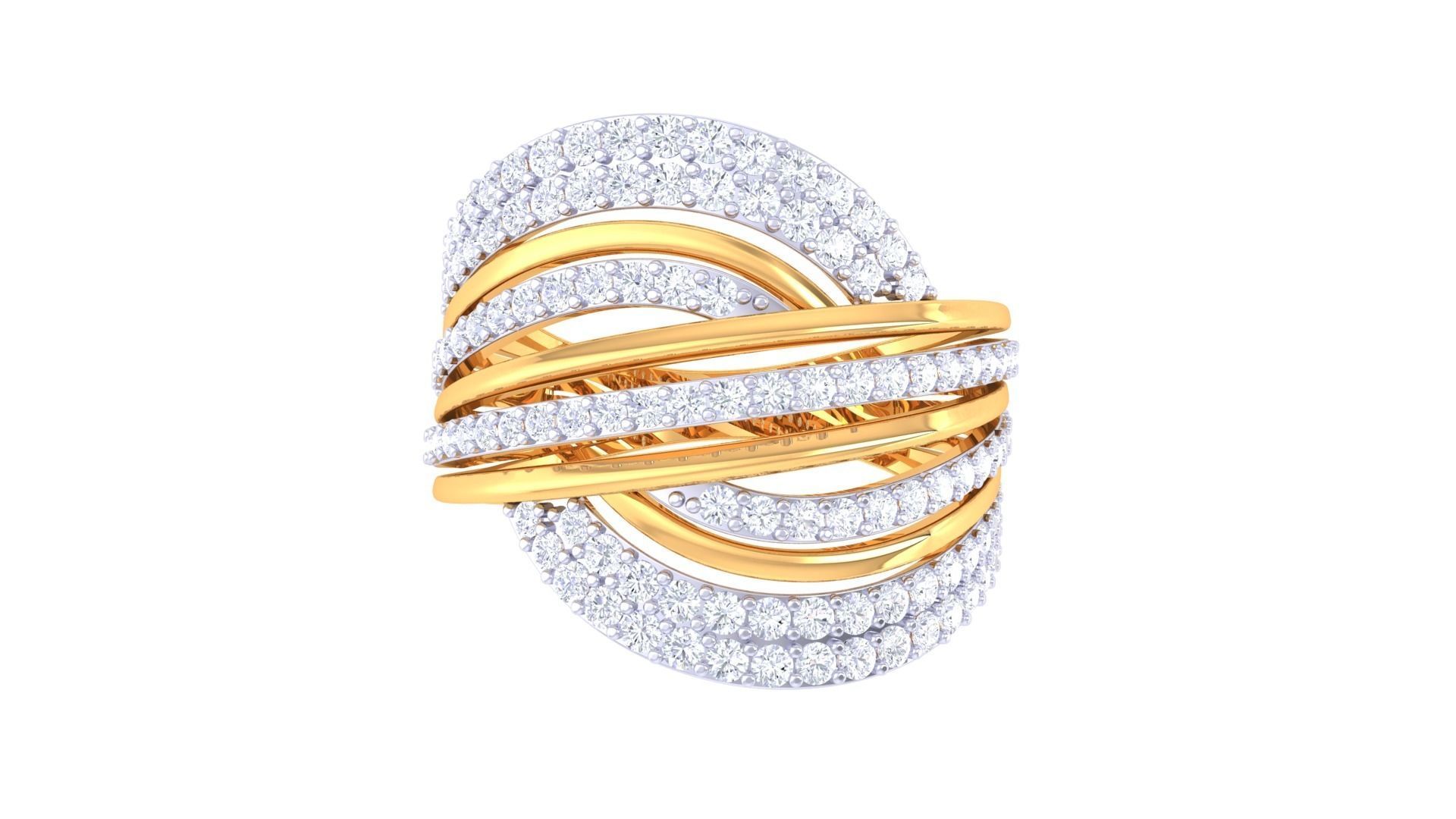 Fancy Stylish Ring 3dm STL OBJ FBX Renders Details 3D print model_3