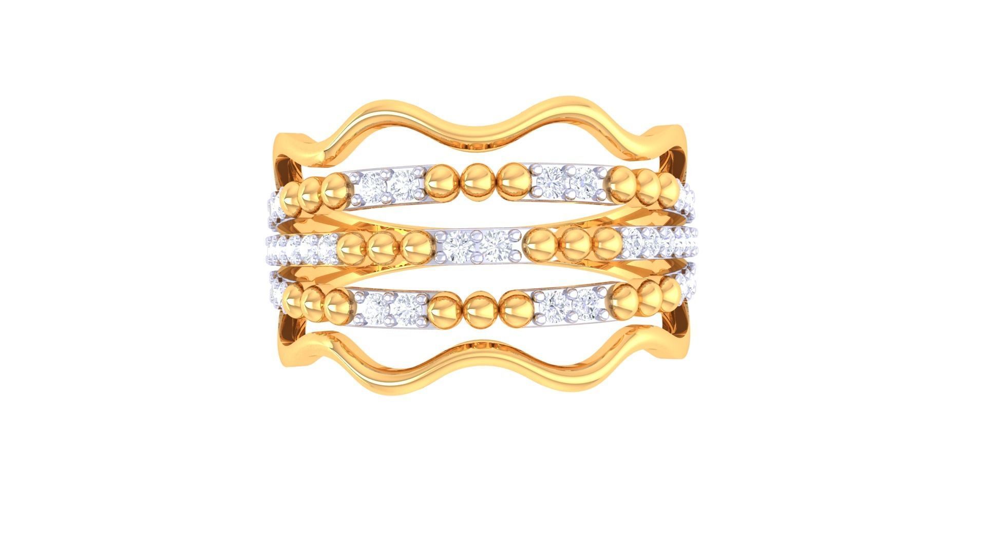 Fancy Stylish Ring 3dm STL OBJ FBX Renders Details 3D print model_3