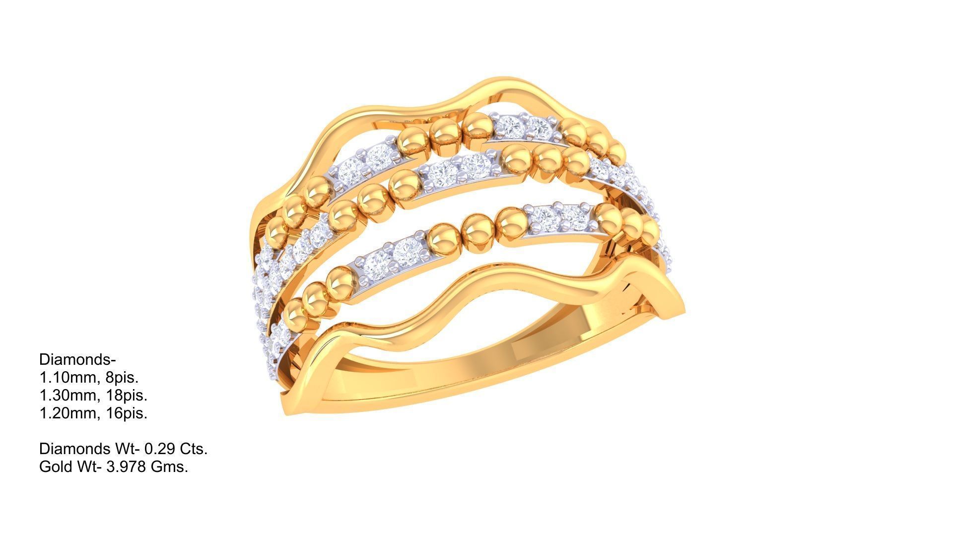 Fancy Stylish Ring 3dm STL OBJ FBX Renders Details 3D print model_1