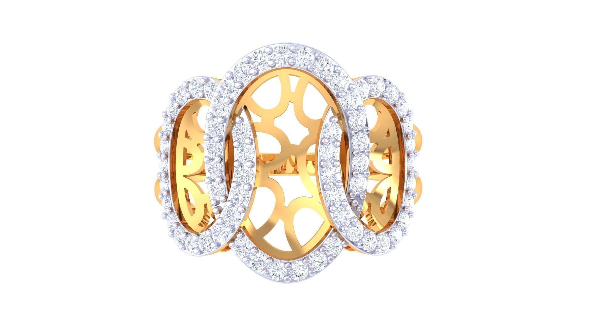 Fancy Stylish Ring 3dm STL OBJ FBX Renders Details 3D print model_3