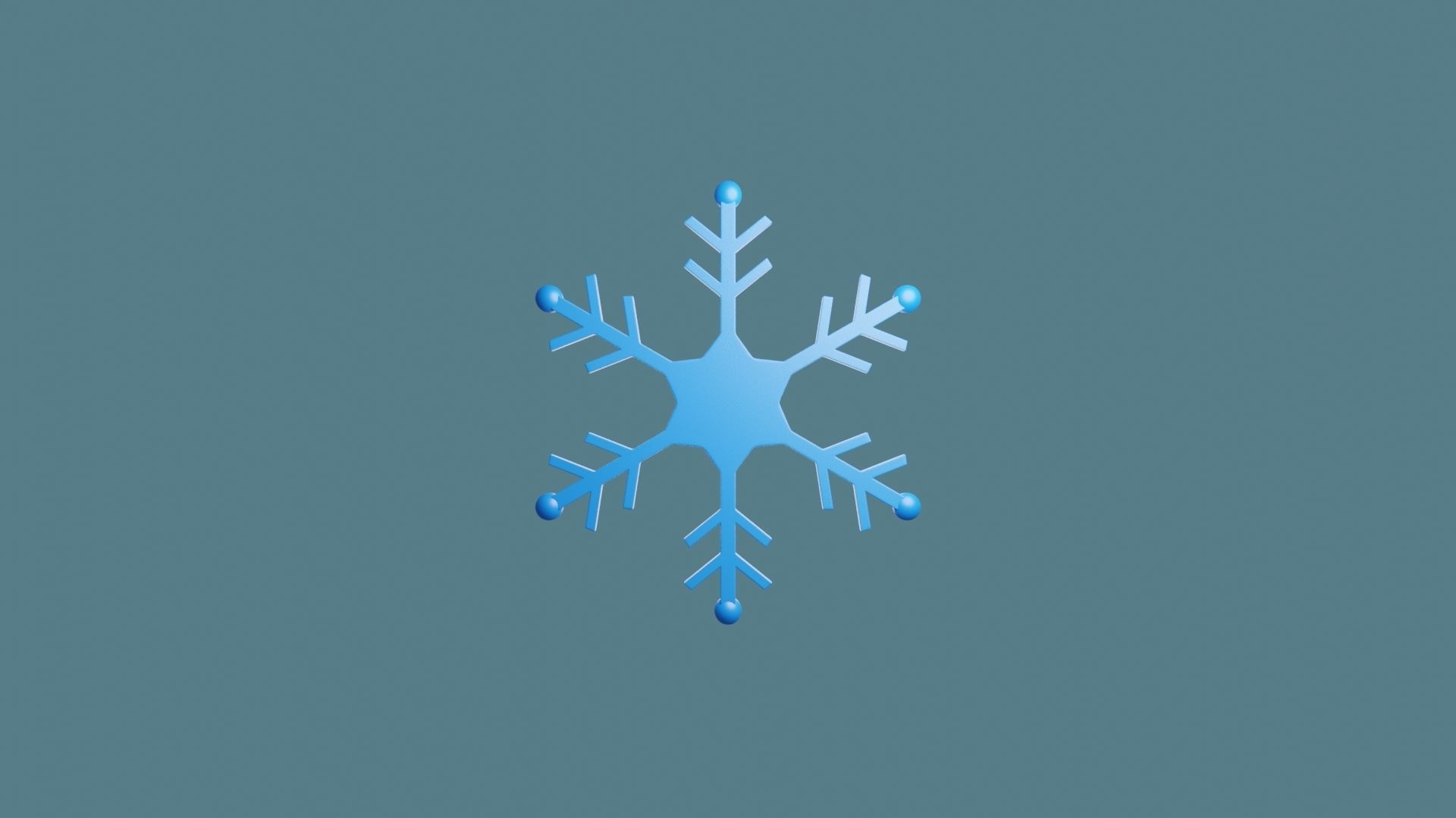 Snow Flake 3D print model_1