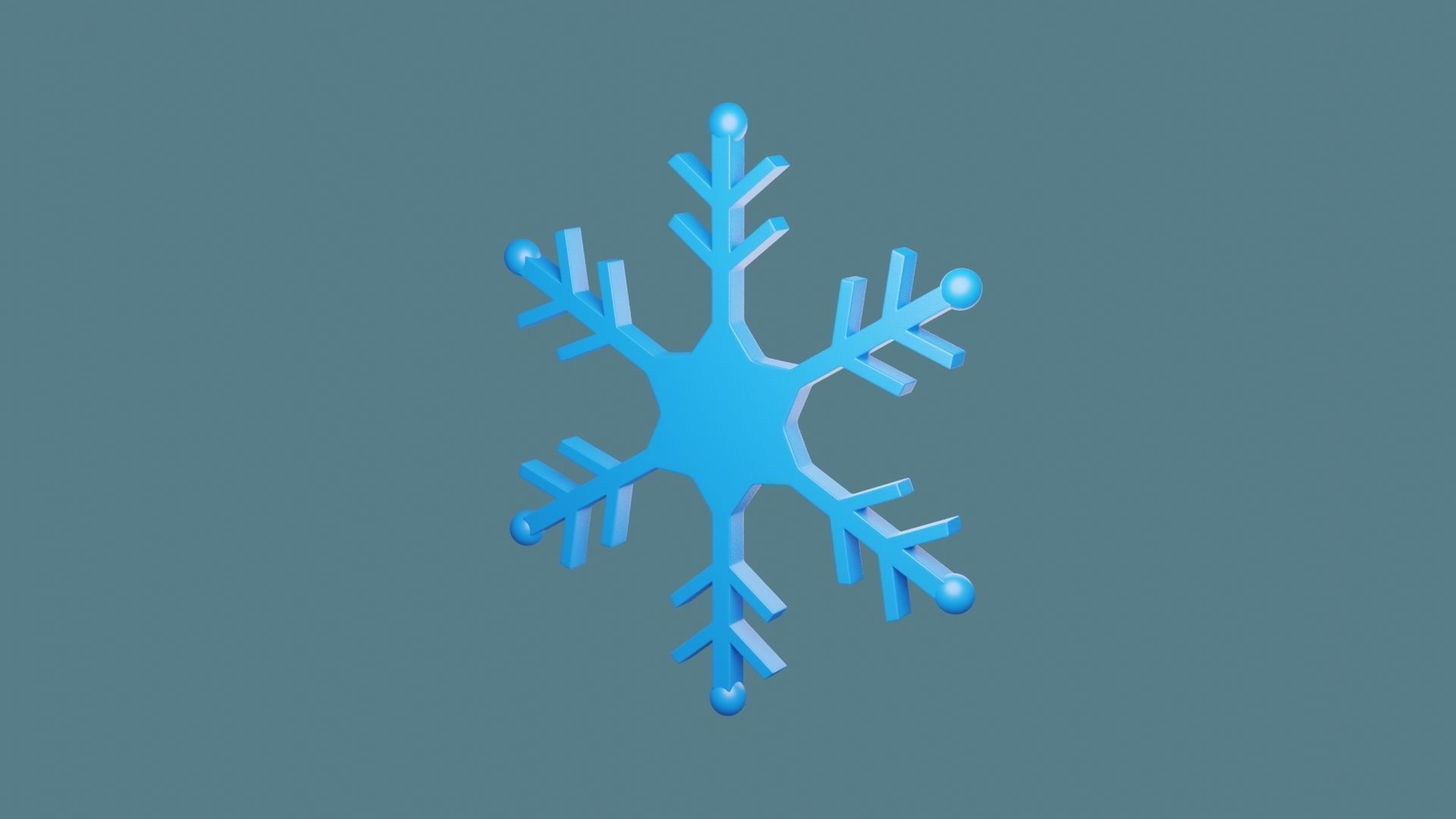 Snow Flake 3D print model_2