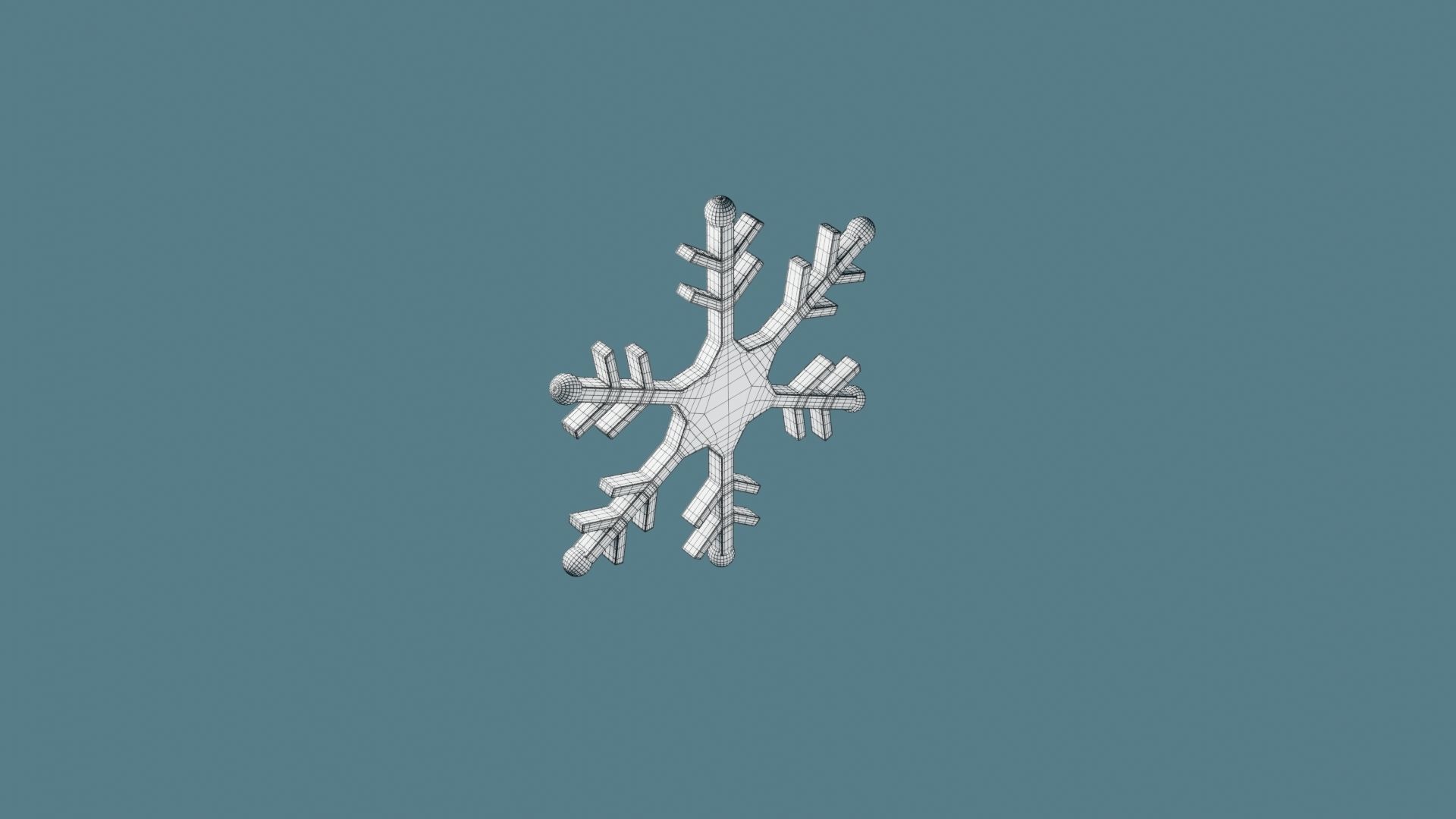 Snow Flake 3D print model_7