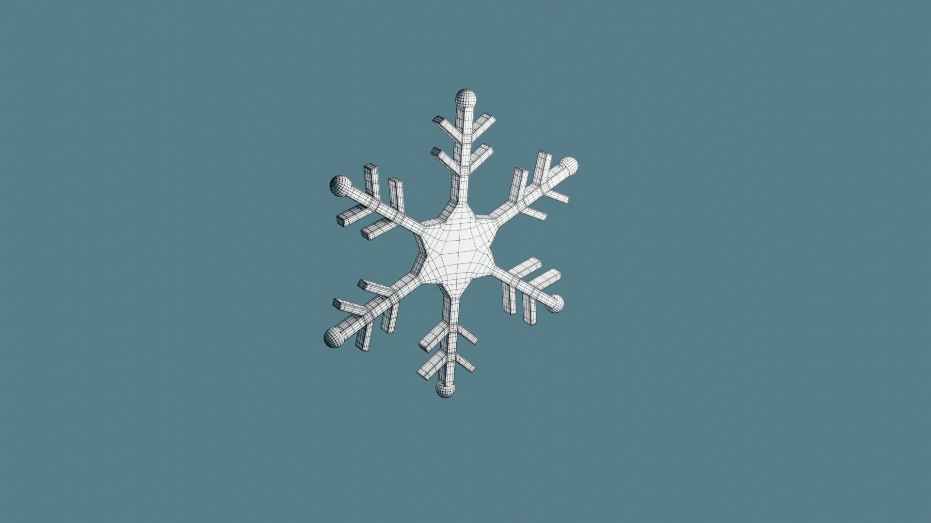 Snow Flake 3D print model_5